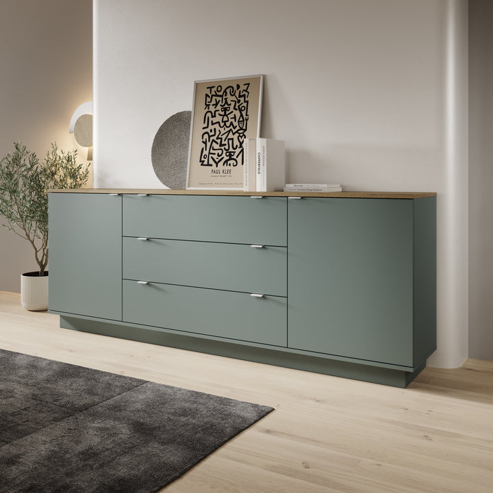 Galeno - Dressoir - Groen - 225x41x86 cm