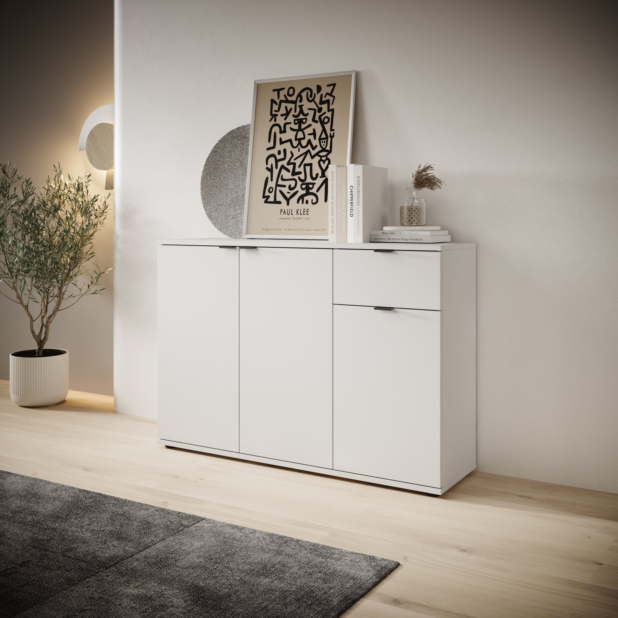 Galeno - Dressoir - Lichtgrijs - 120x34x82 cm