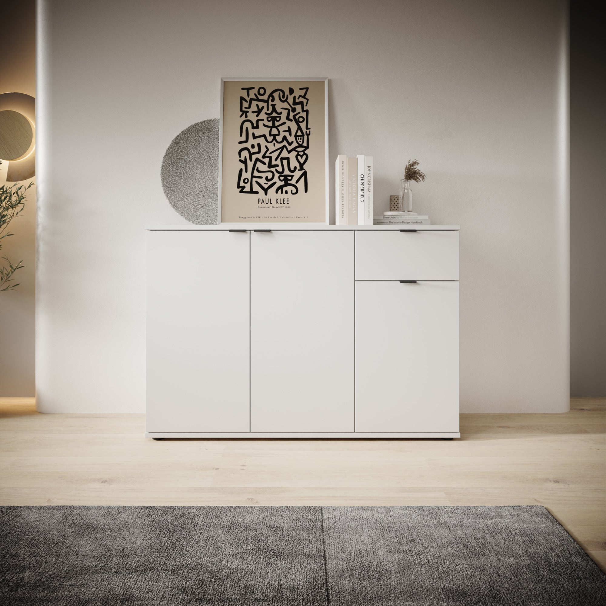 Galeno - Dressoir - Lichtgrijs - 120x34x82 cm