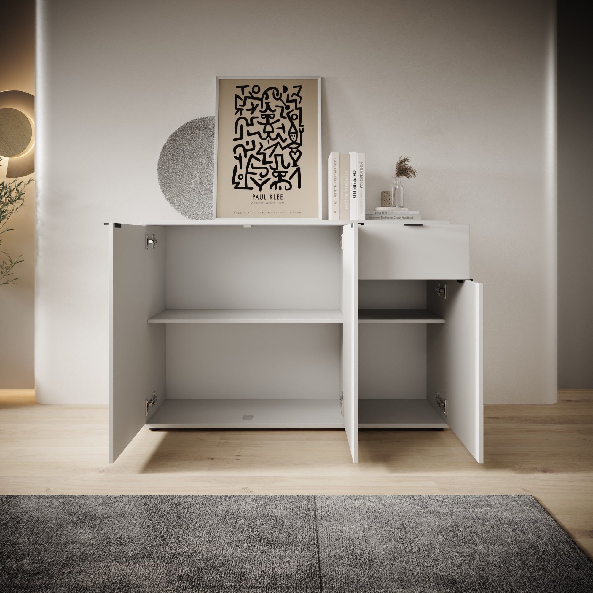 Galeno - Dressoir - Lichtgrijs - 120x34x82 cm