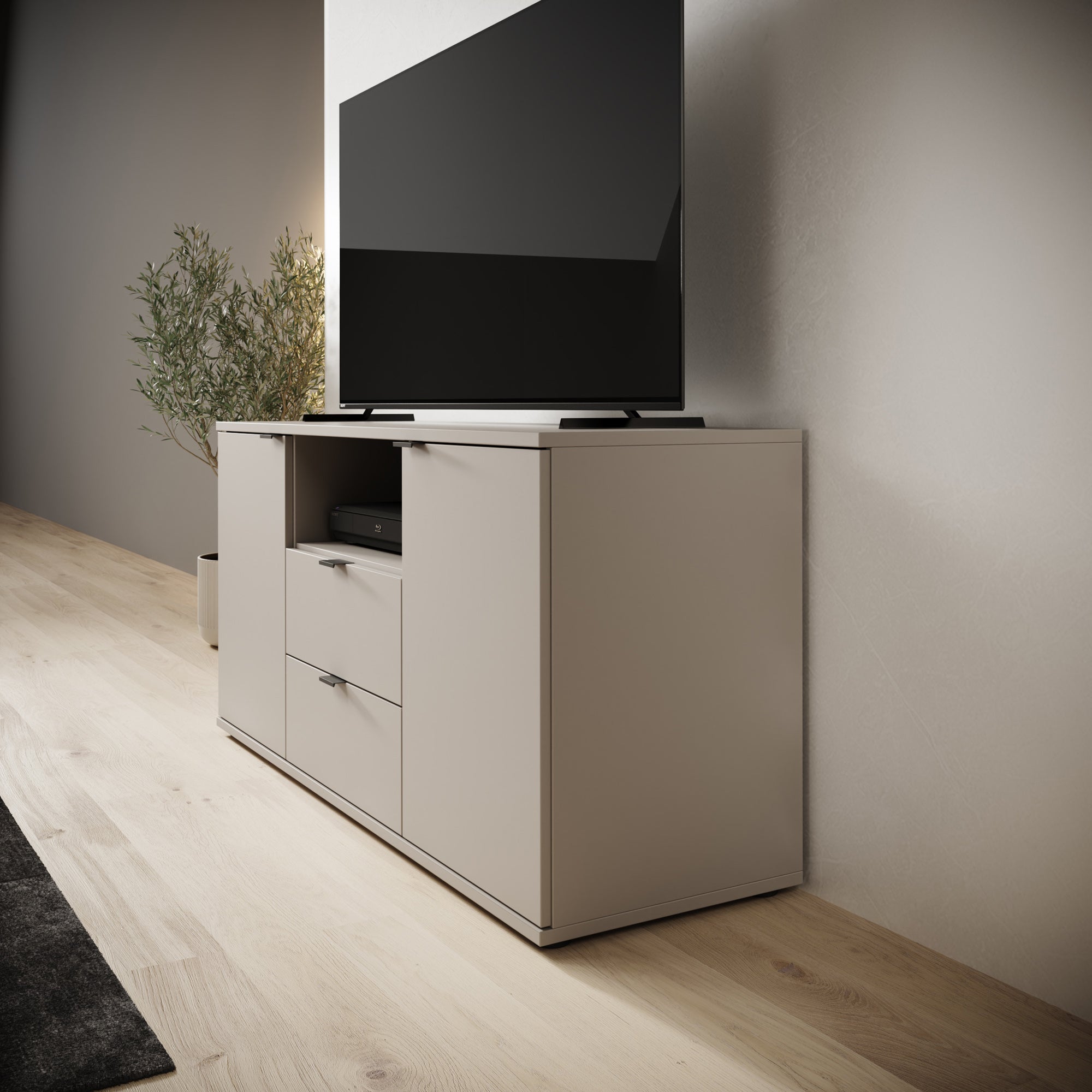 Galeno - TV-Meubel - Beige - 130x41x63 cm