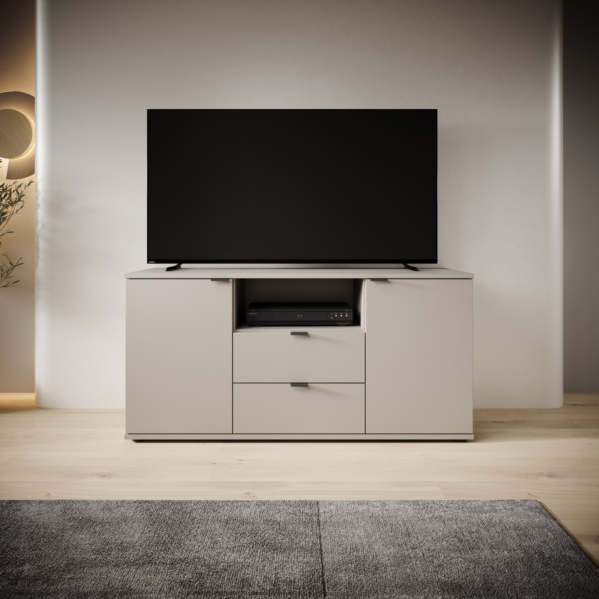 Galeno - TV-Meubel - Beige - 130x41x63 cm
