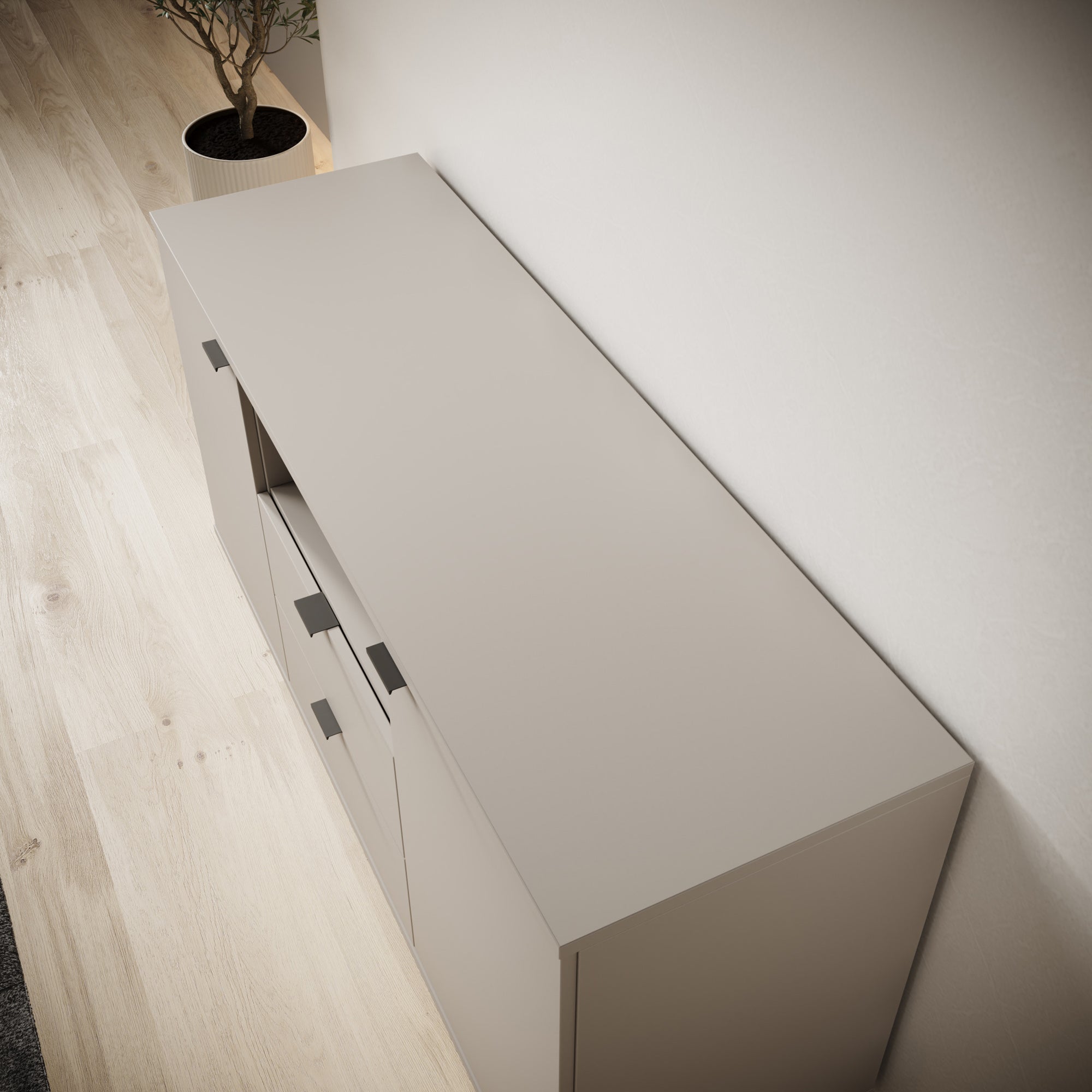 Galeno - TV-Meubel - Beige - 130x41x63 cm