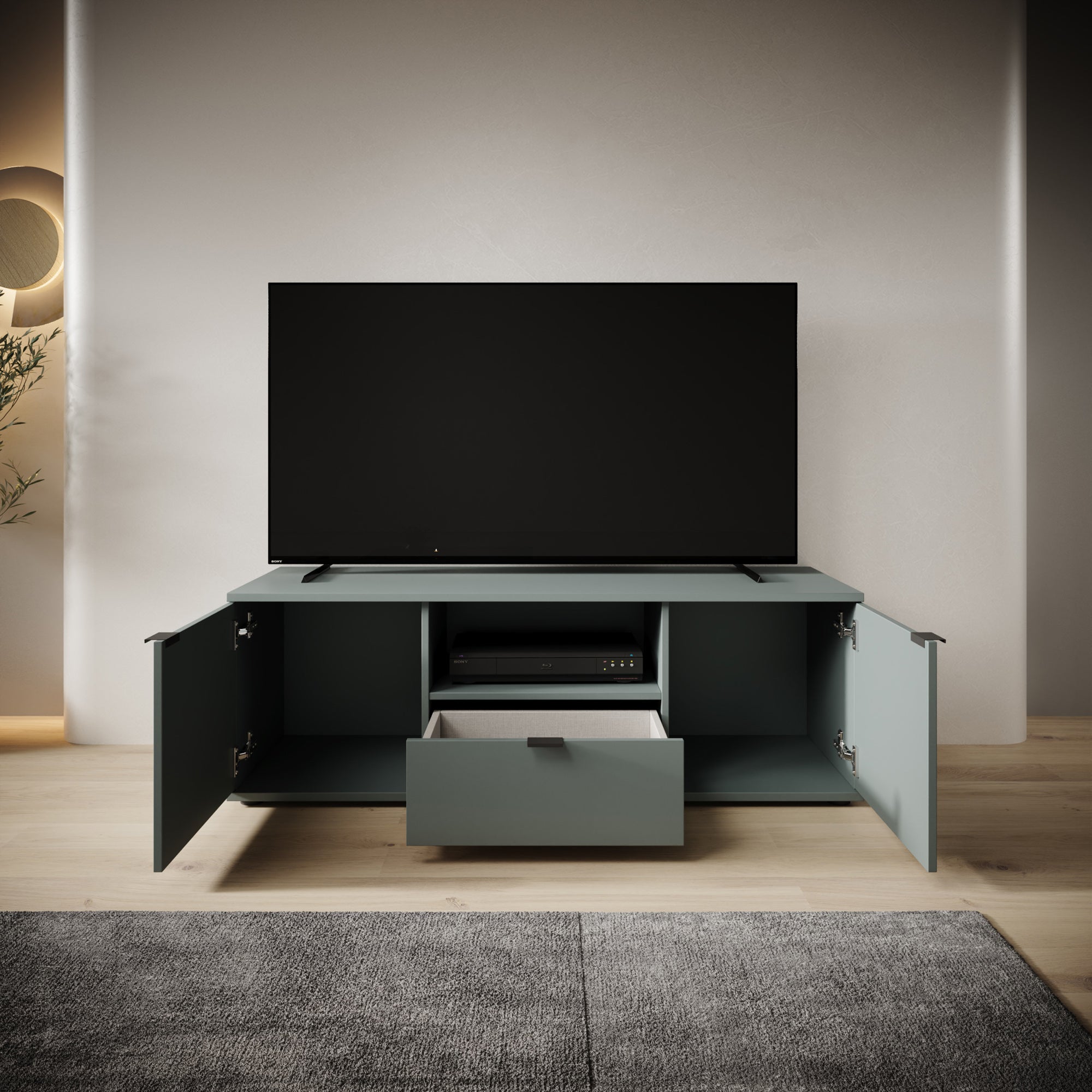 Galeno - TV-Meubel - Groen - 130x41x44 cm