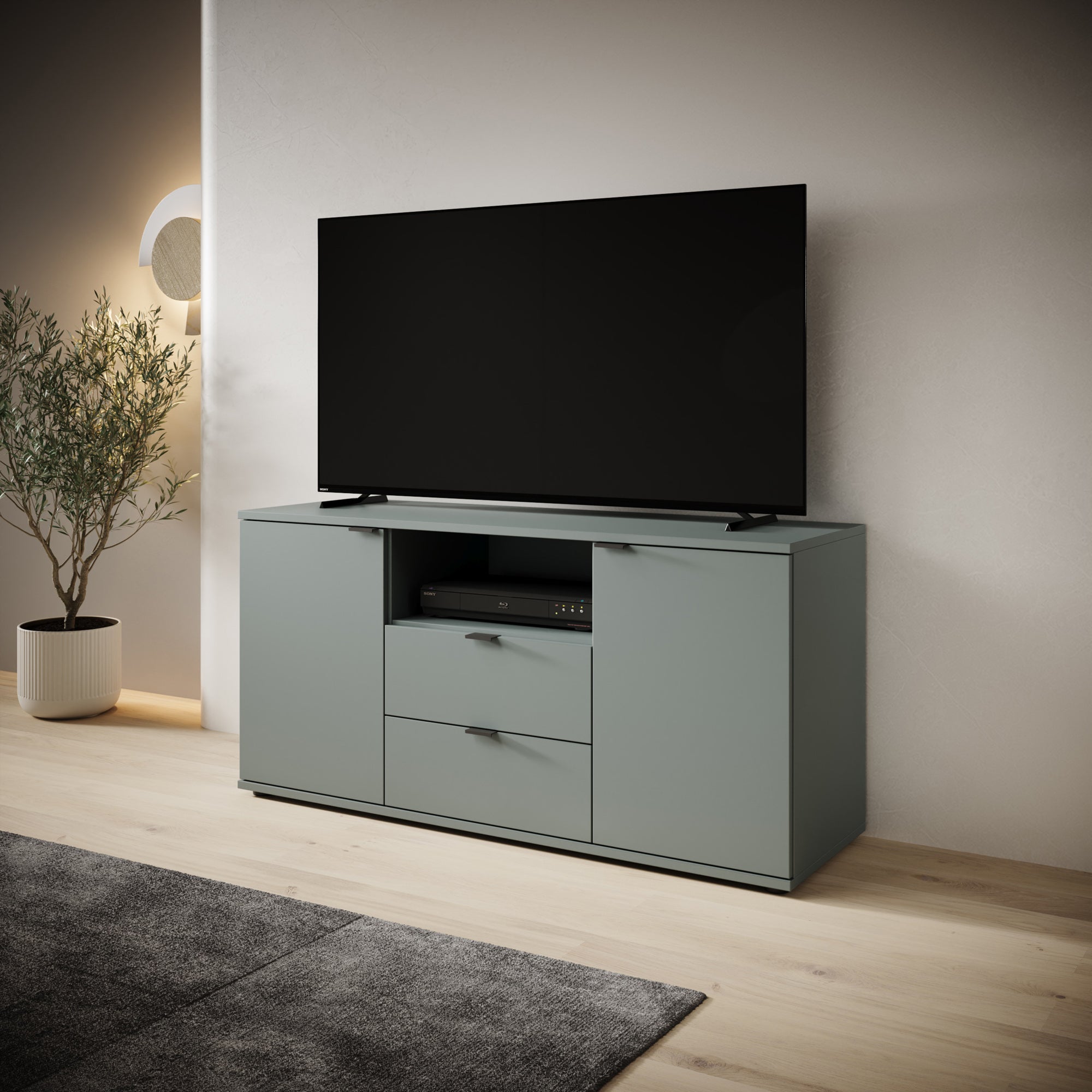 Galeno - TV-Meubel - Groen - 130x41x63 cm