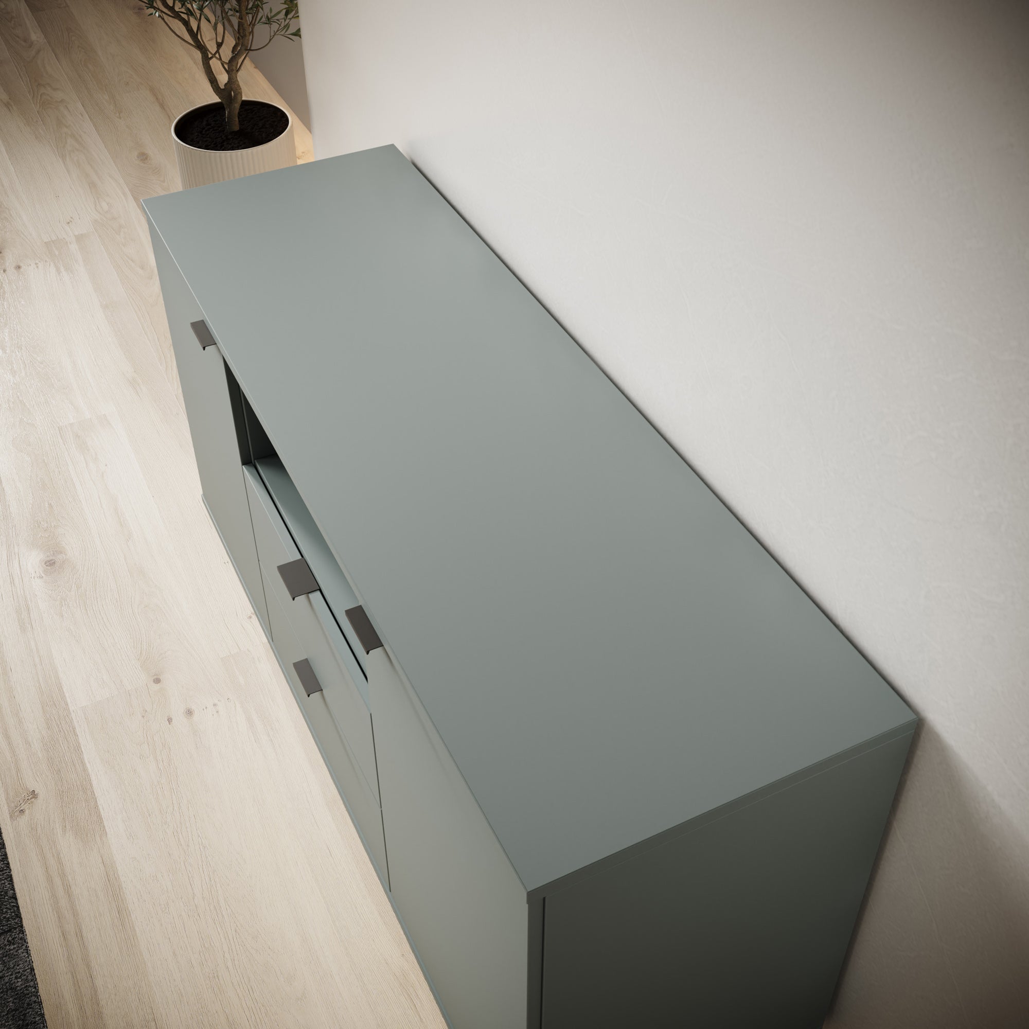 Galeno - TV-Meubel - Groen - 130x41x63 cm