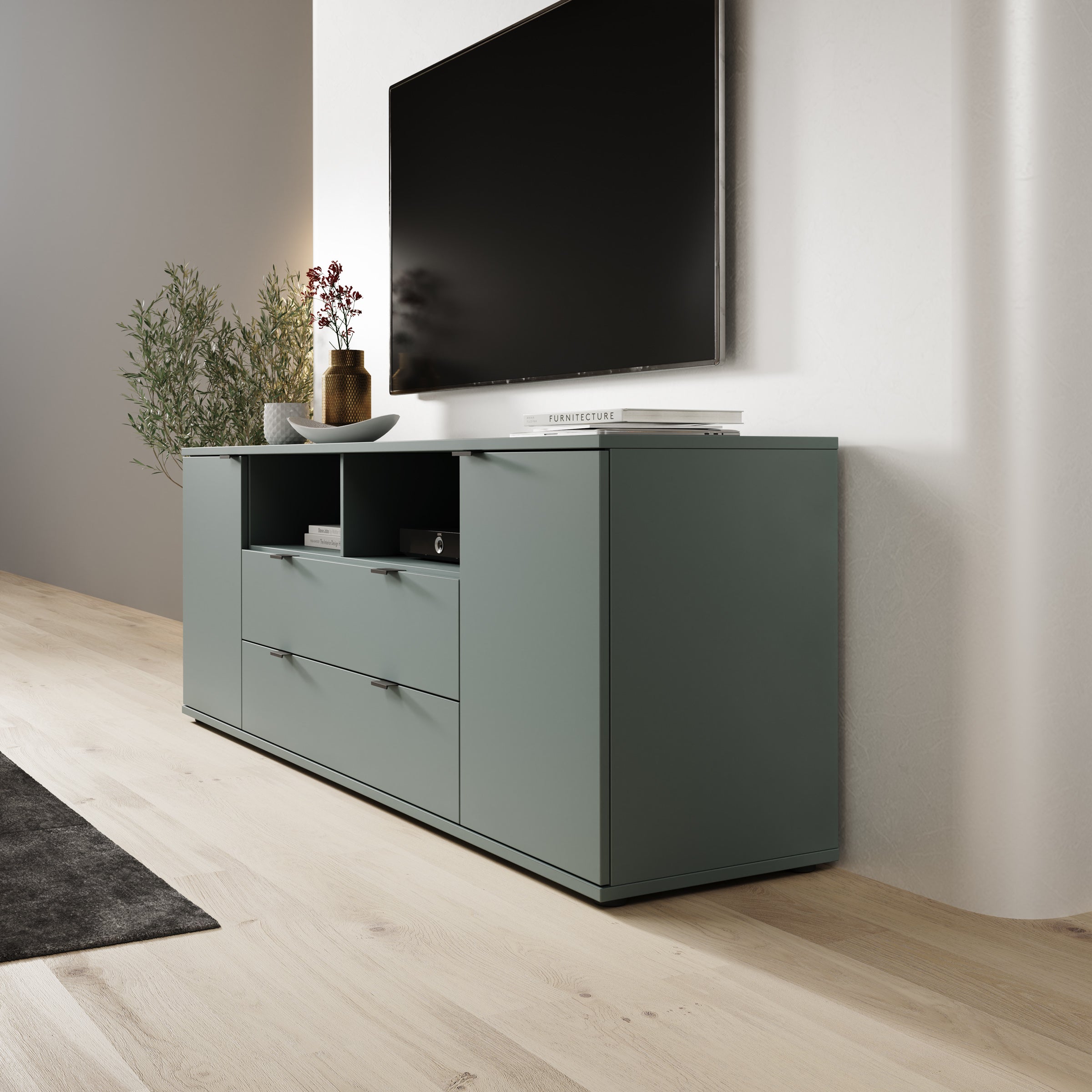 Galeno - TV-Meubel - Groen - 180x41x63 cm