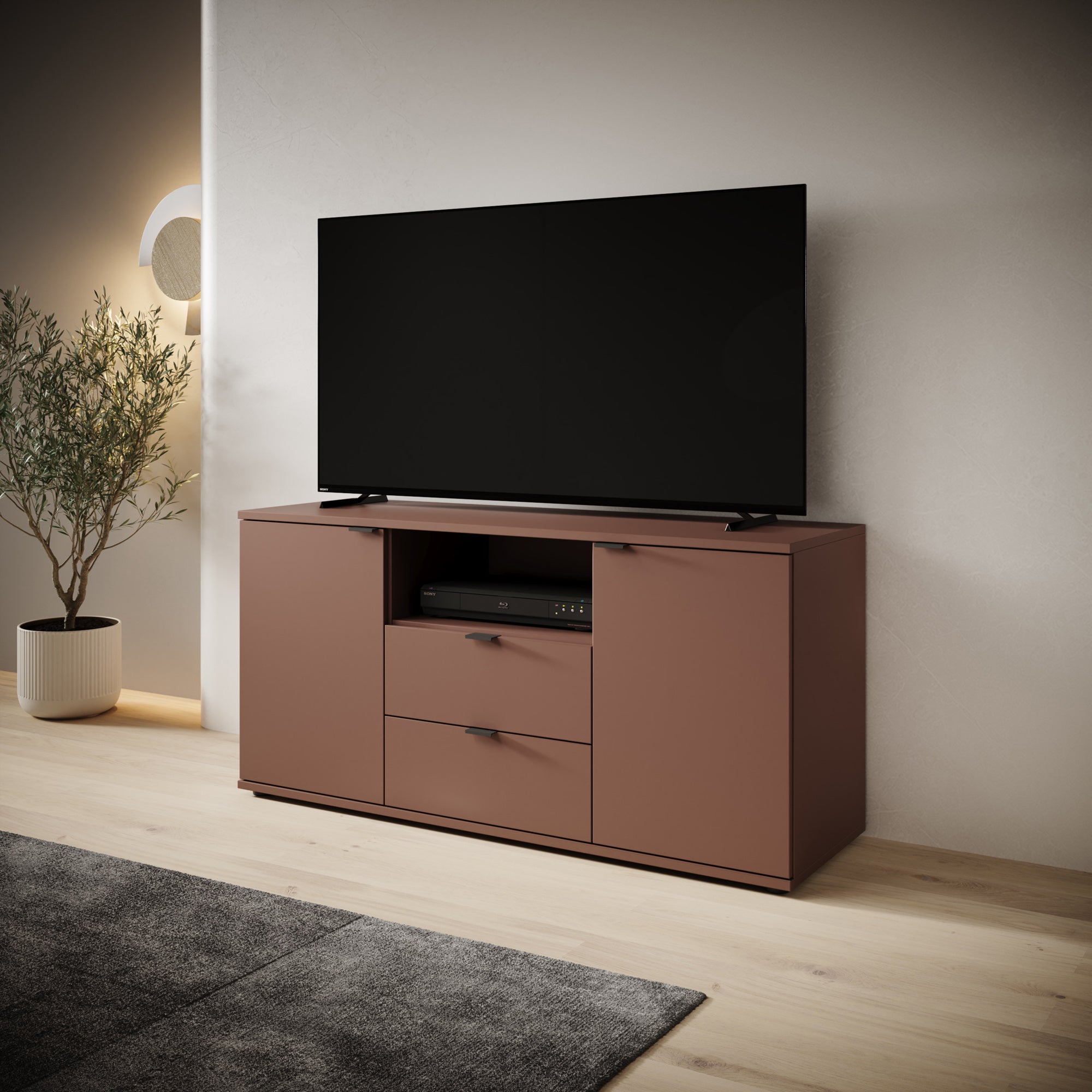 Galeno - TV-Meubel - Oudroze - 130x41x63 cm