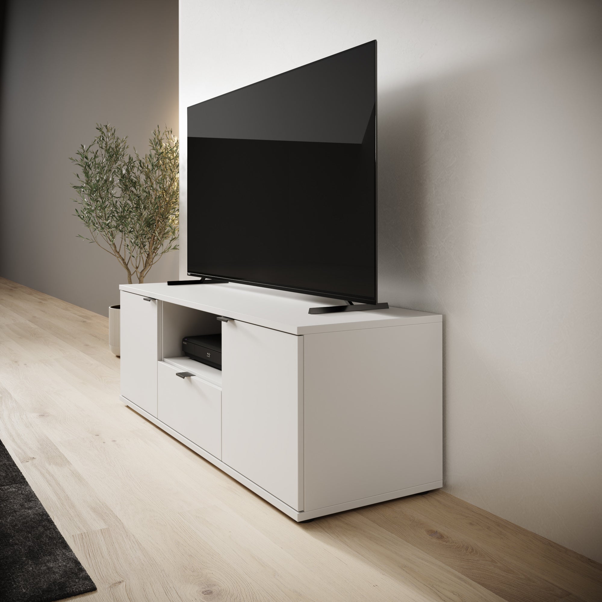 Galeno - TV-Meubel - Wit - 130x41x44 cm