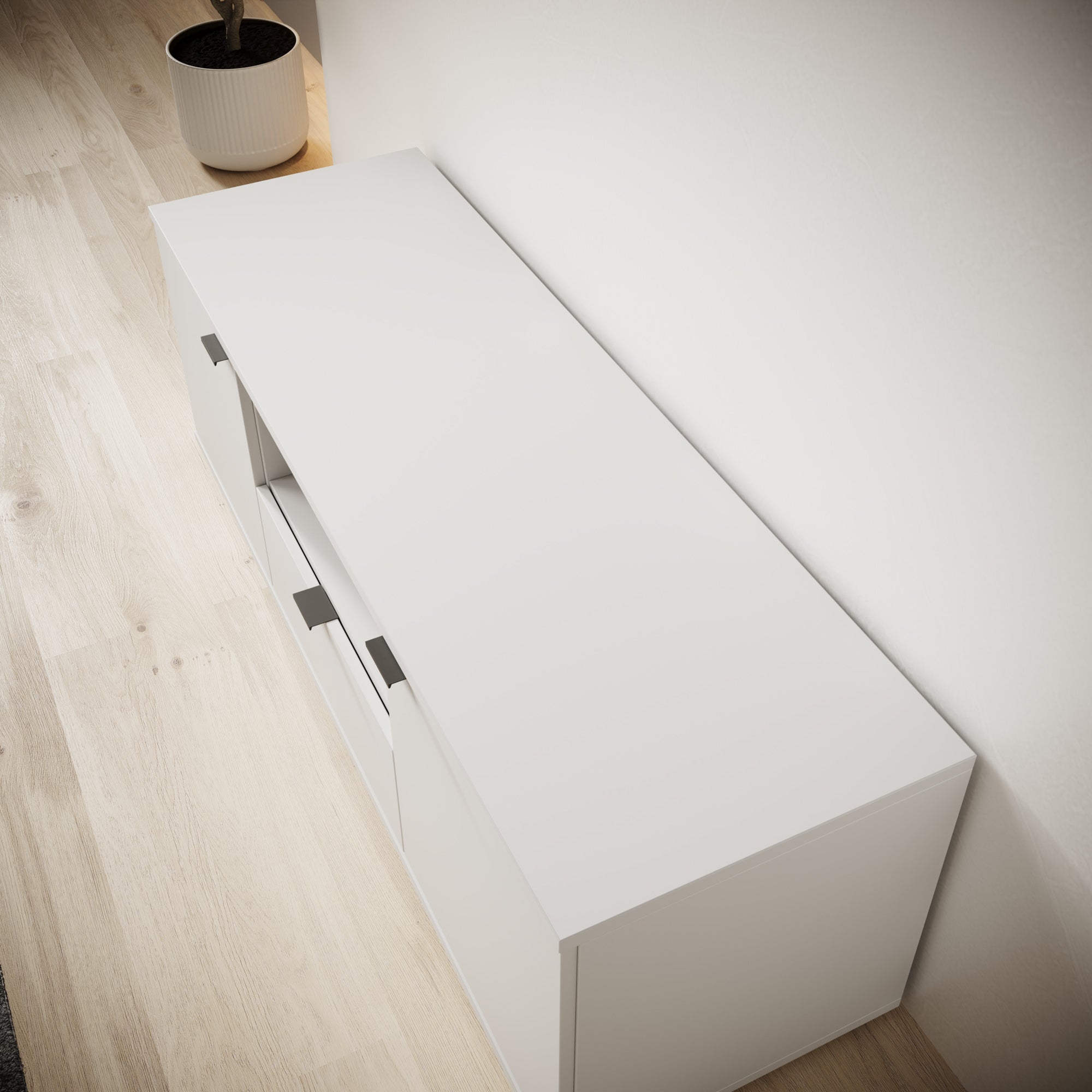 Galeno - TV-Meubel - Wit - 130x41x44 cm