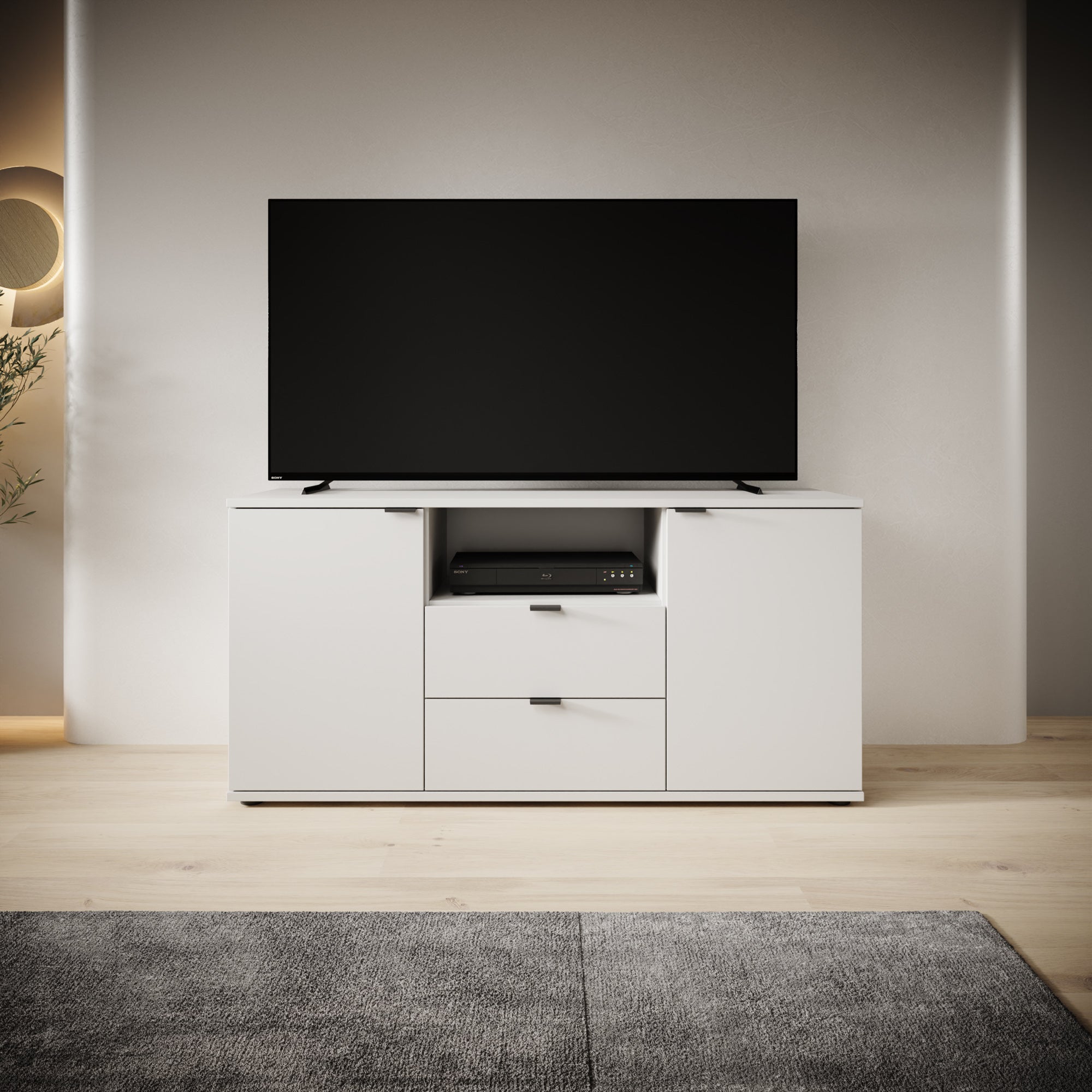 Galeno - TV-Meubel - Lichtgrijs - 130x41x63 cm