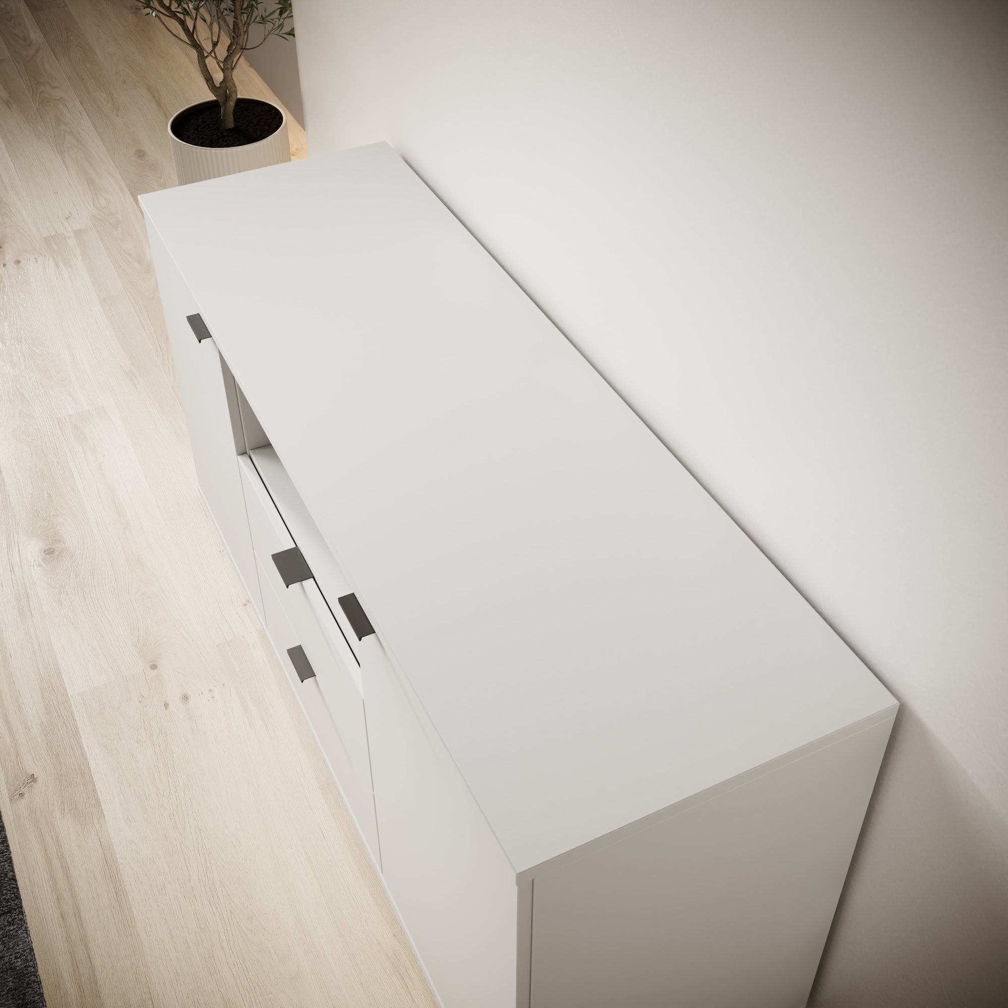 Galeno - TV-Meubel - Lichtgrijs - 130x41x63 cm