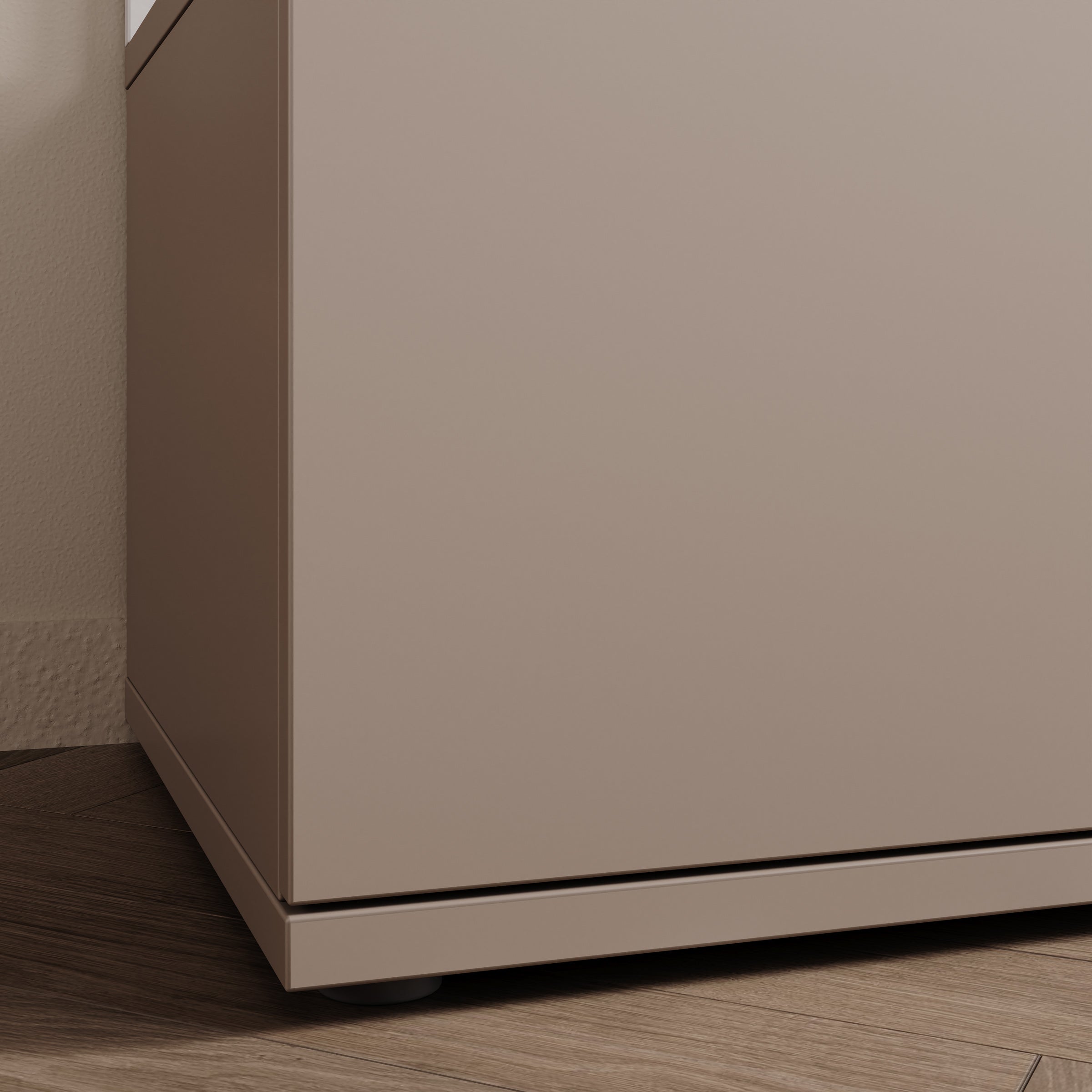 Gaviny - Wandmeubel - Beige/Wit marmerpatroon - 180x45x155 cm