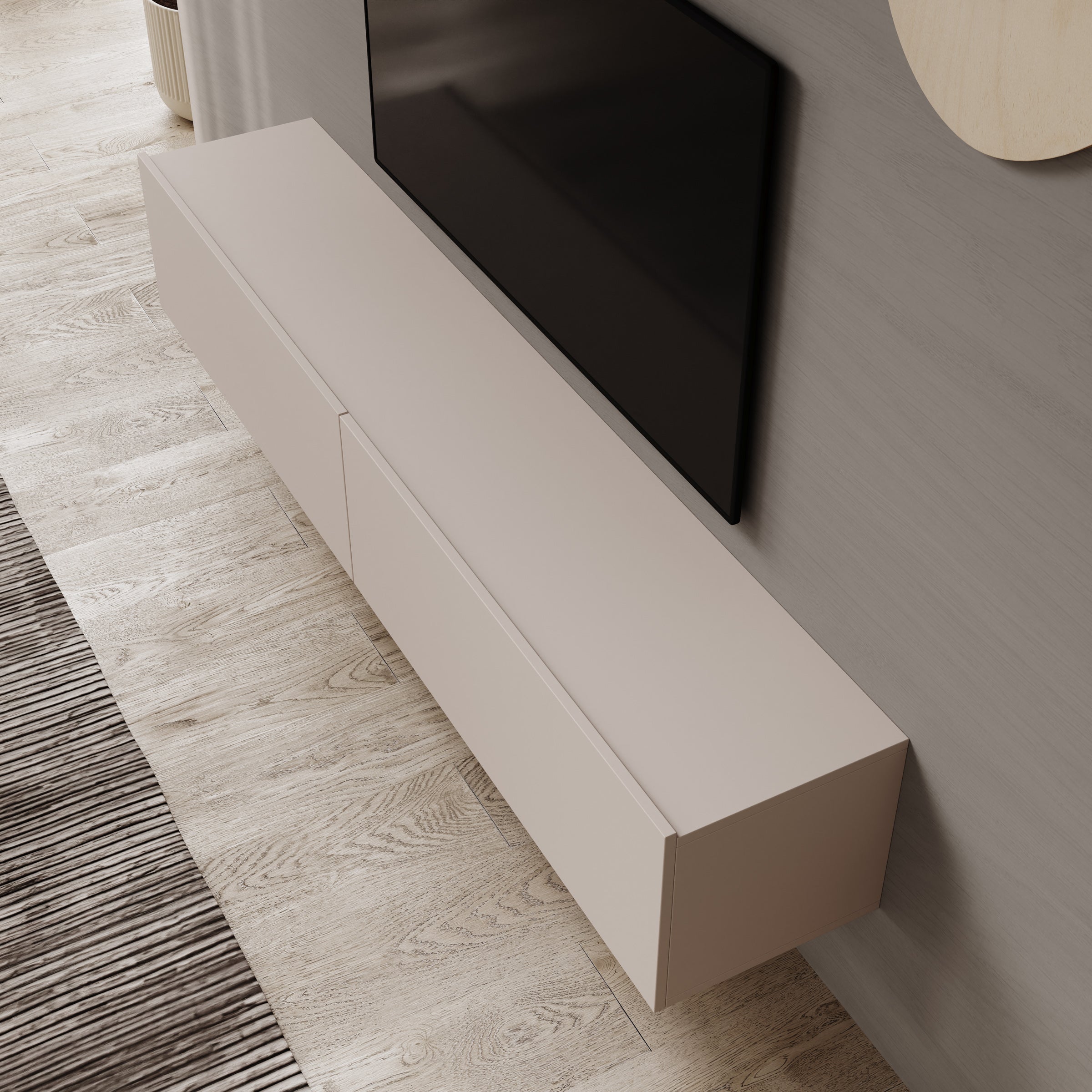Gelvio - TV-Meubel - Beige - 180x32x32 cm