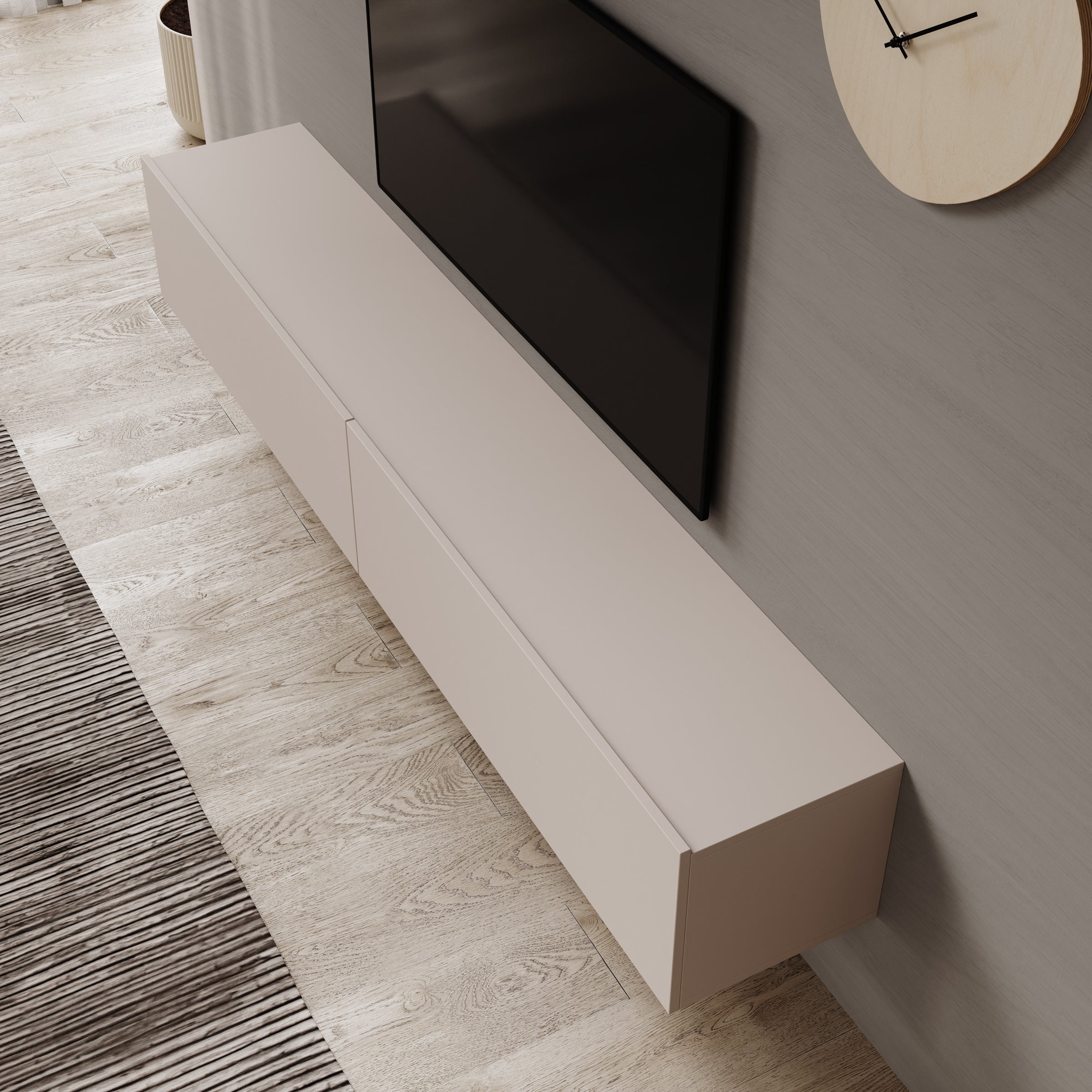 Gelvio - TV-Meubel - Beige - 200x32x32 cm