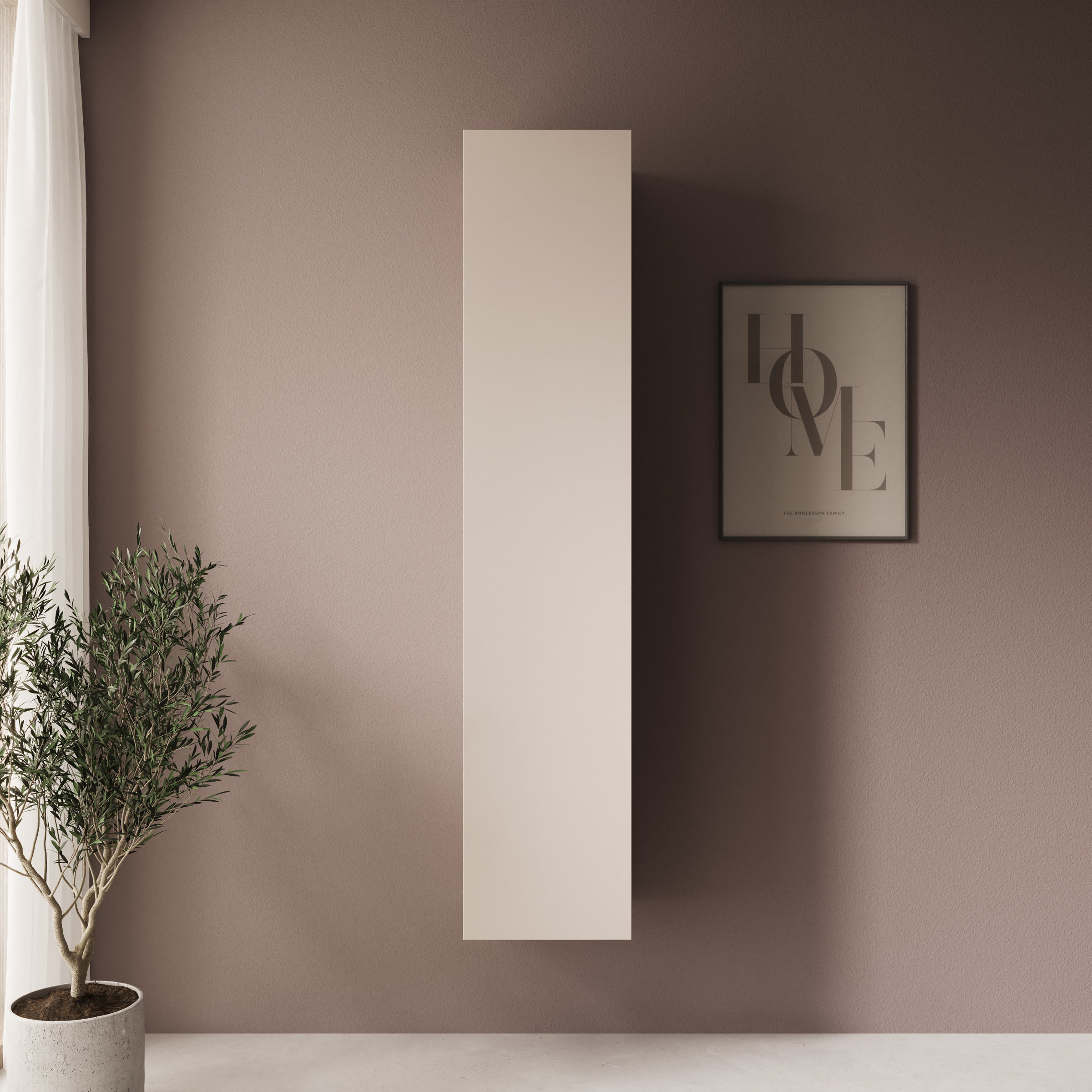 Gelvio - Vitrinekast - Beige - 35x32x168 cm