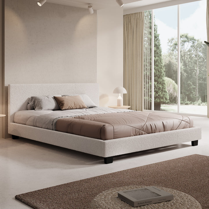 George - Tweepersoonsbed - Teddystof Wit - 160x200x78 cm