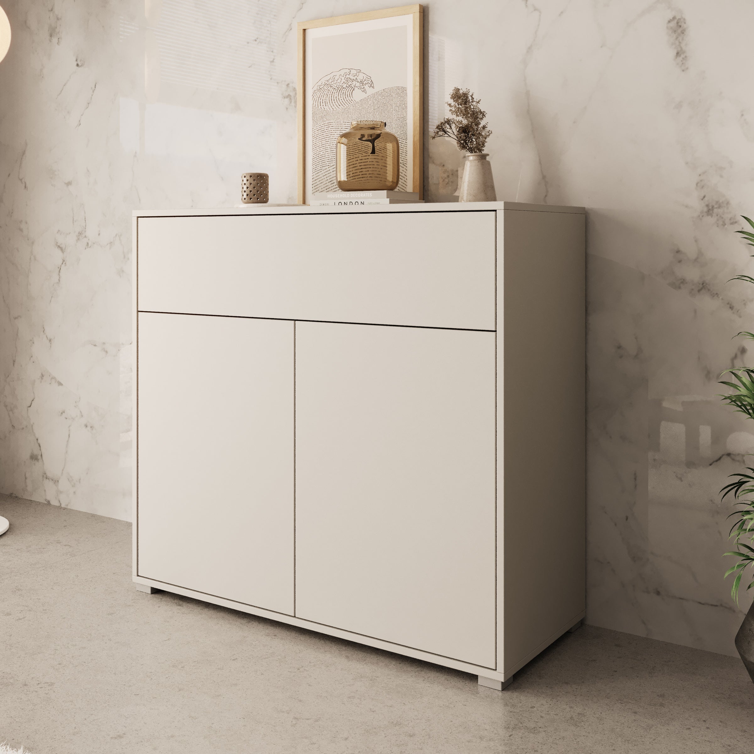 Gideon - Dressoir - Beige - 100x40x93 cm