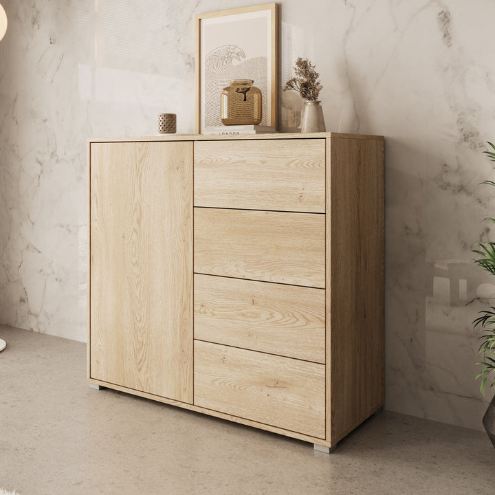 Gideon - Dressoir - Eikenpatroon - 100x41x93 cm