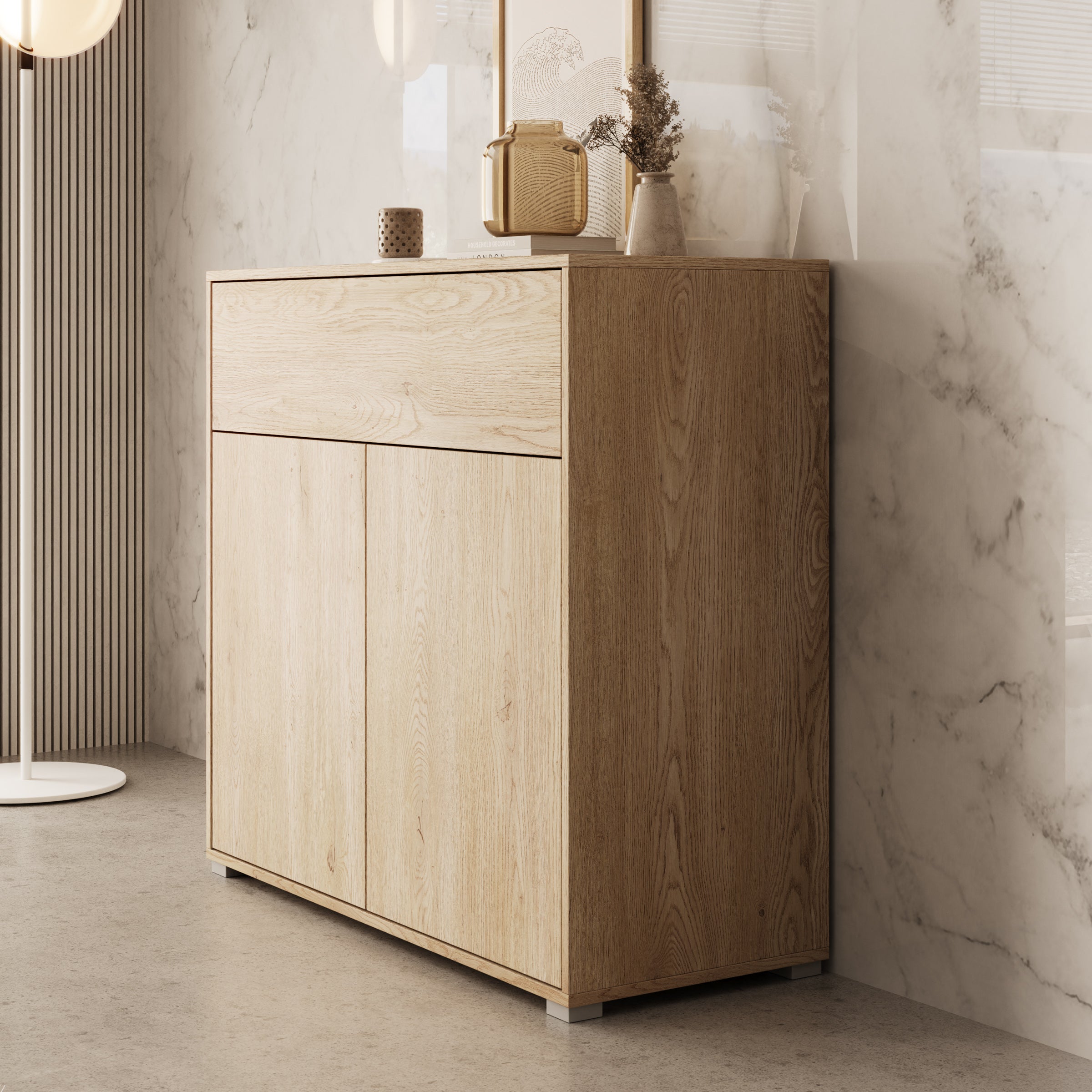 Gideon - Dressoir - Eikenpatroon - 100x40x93 cm