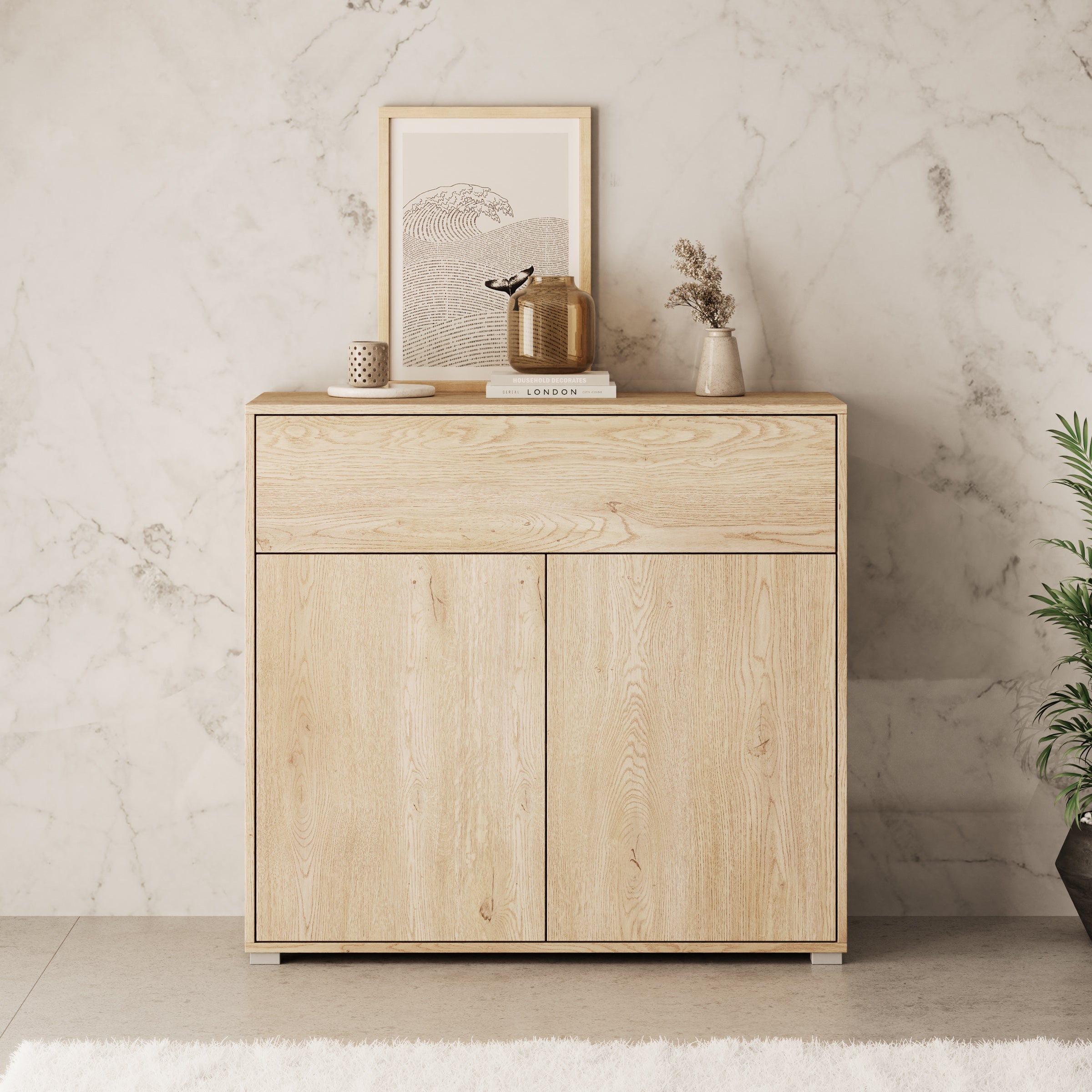 Gideon - Dressoir - Eikenpatroon - 100x40x93 cm