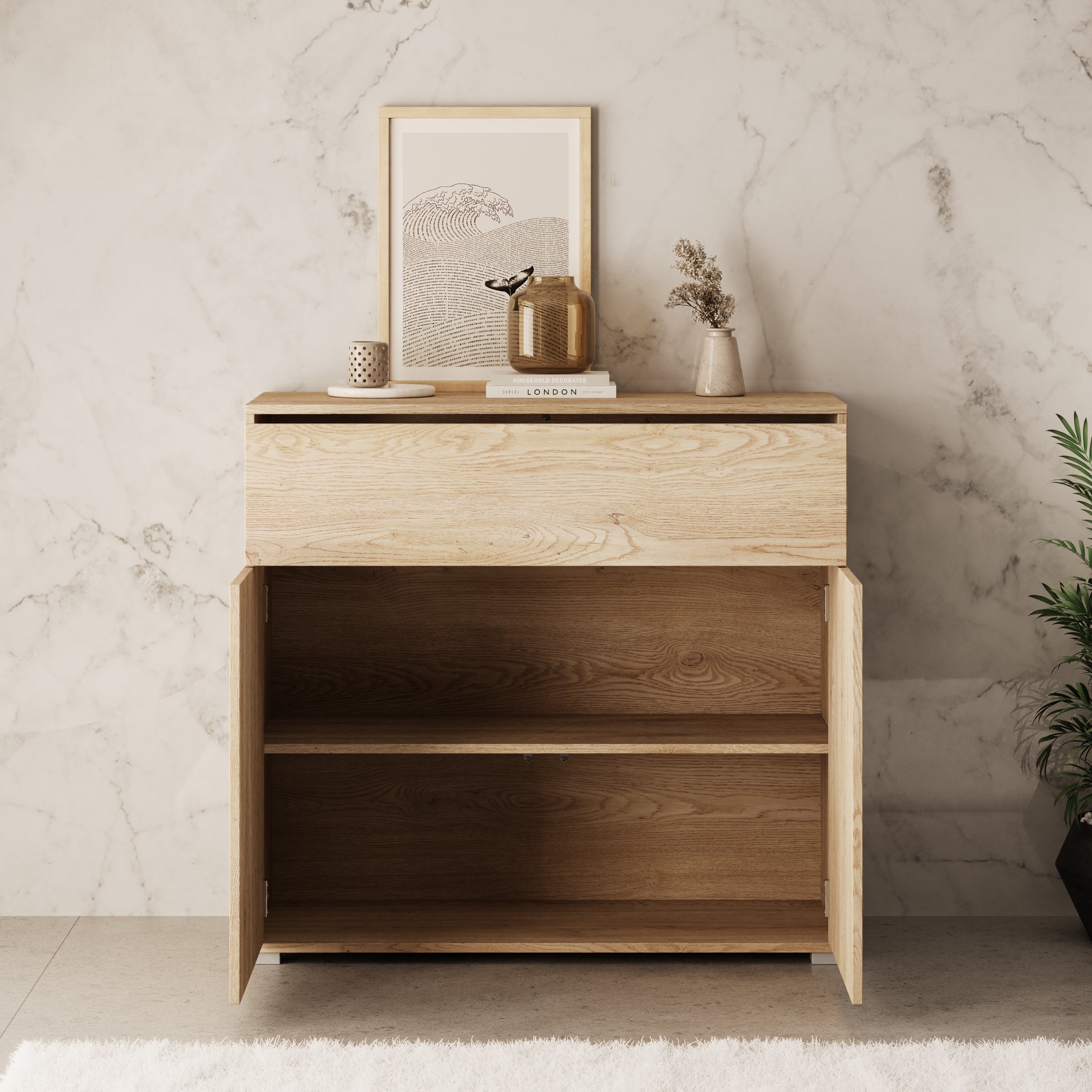 Gideon - Dressoir - Eikenpatroon - 100x40x93 cm