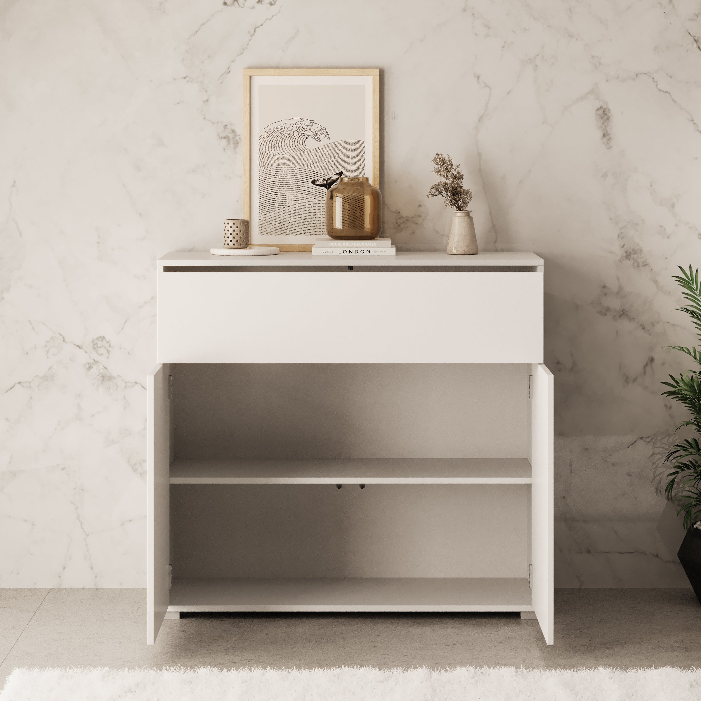 Gideon - Dressoir - Wit - 100x40x93 cm