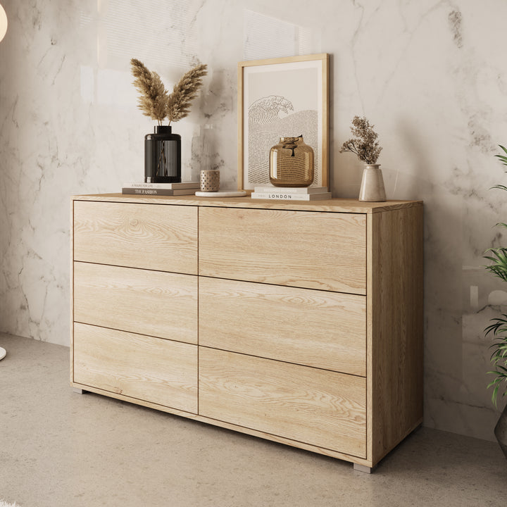 Gideon - Ladekast - Eikenpatroon - 120x41x73