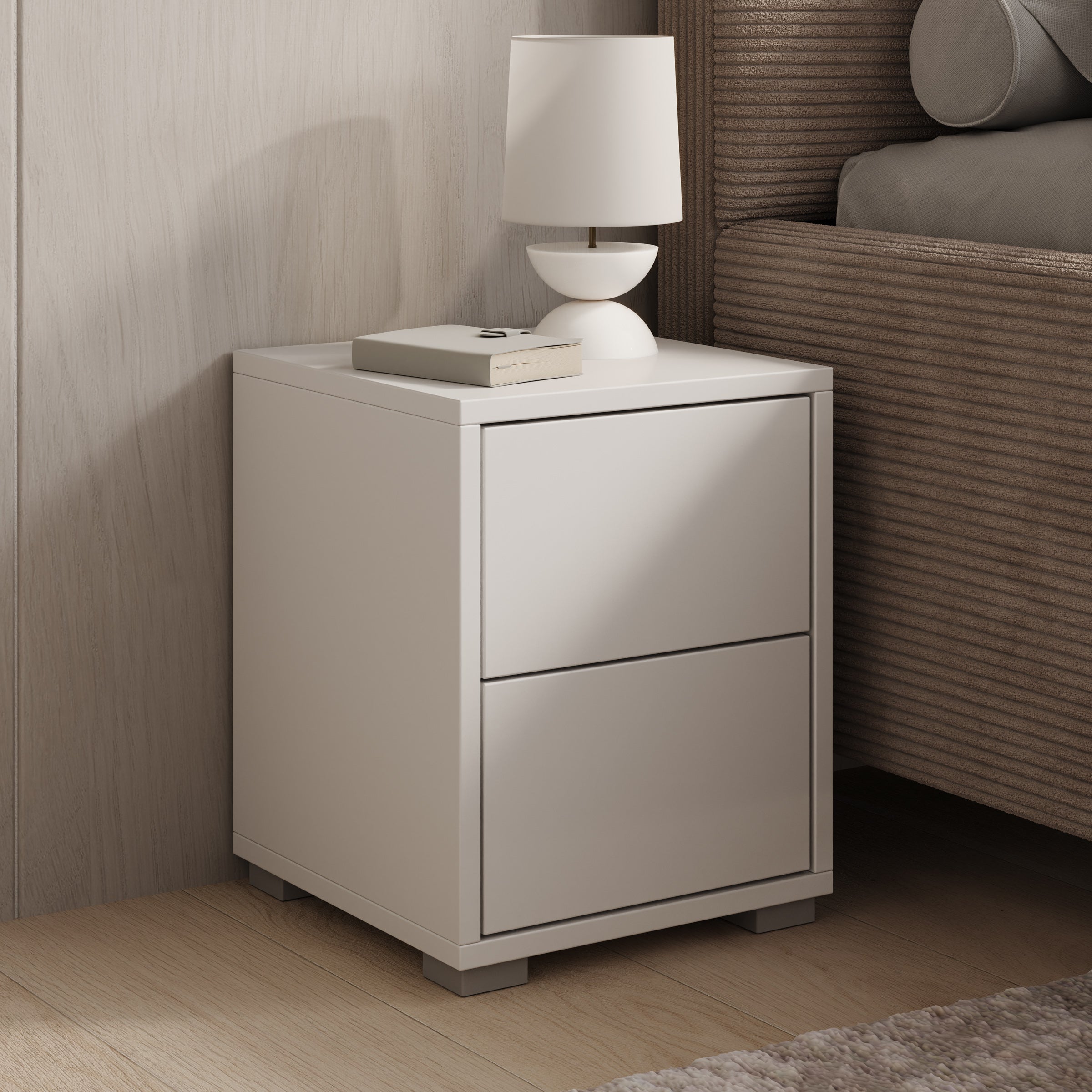 Gideon - Nachtkastje - Wit - 30x31x38 cm