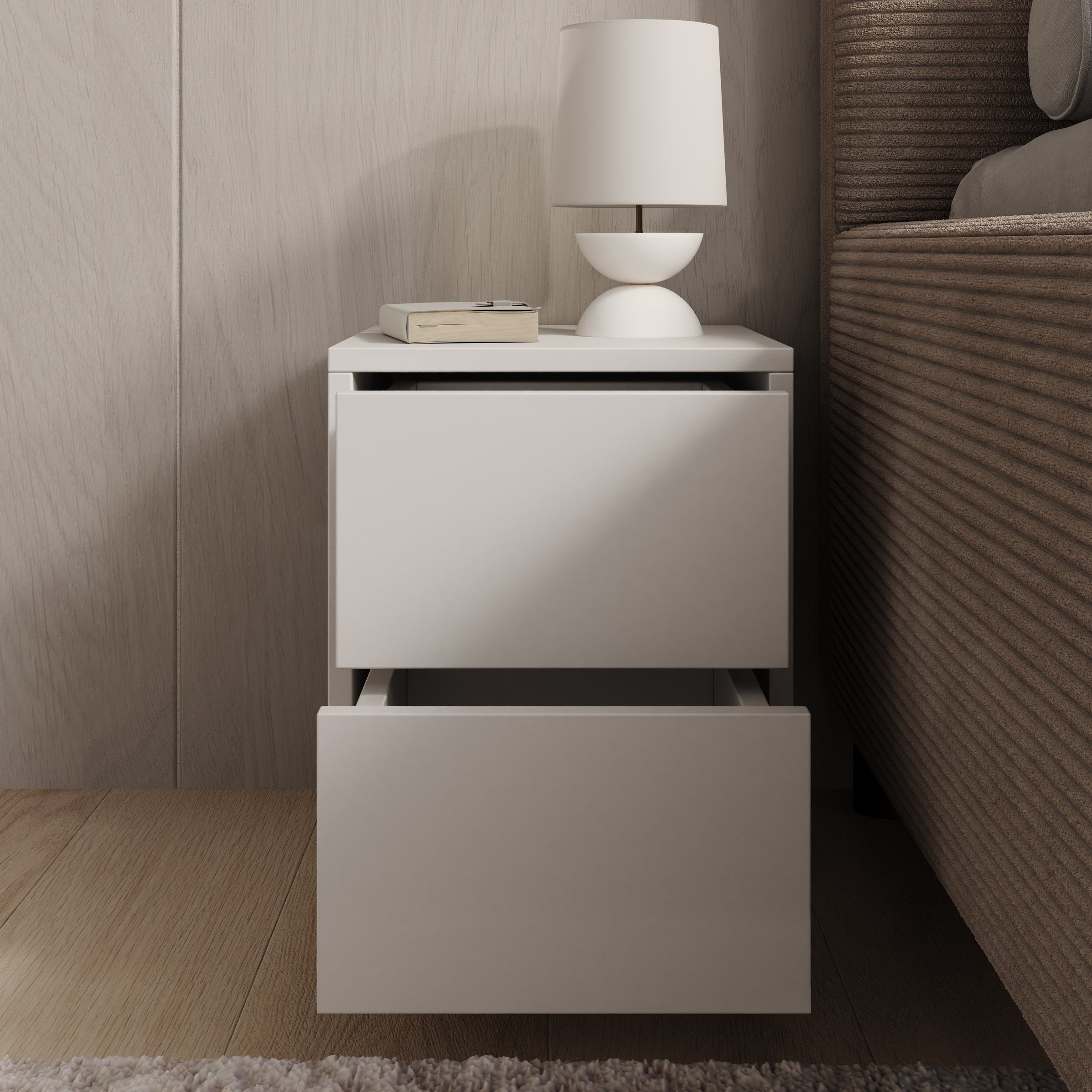 Gideon - Nachtkastje - Wit - 30x31x38 cm