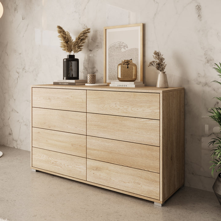 Gideon 2 - Ladekast - Eikenpatroon - 120x41x93 cm