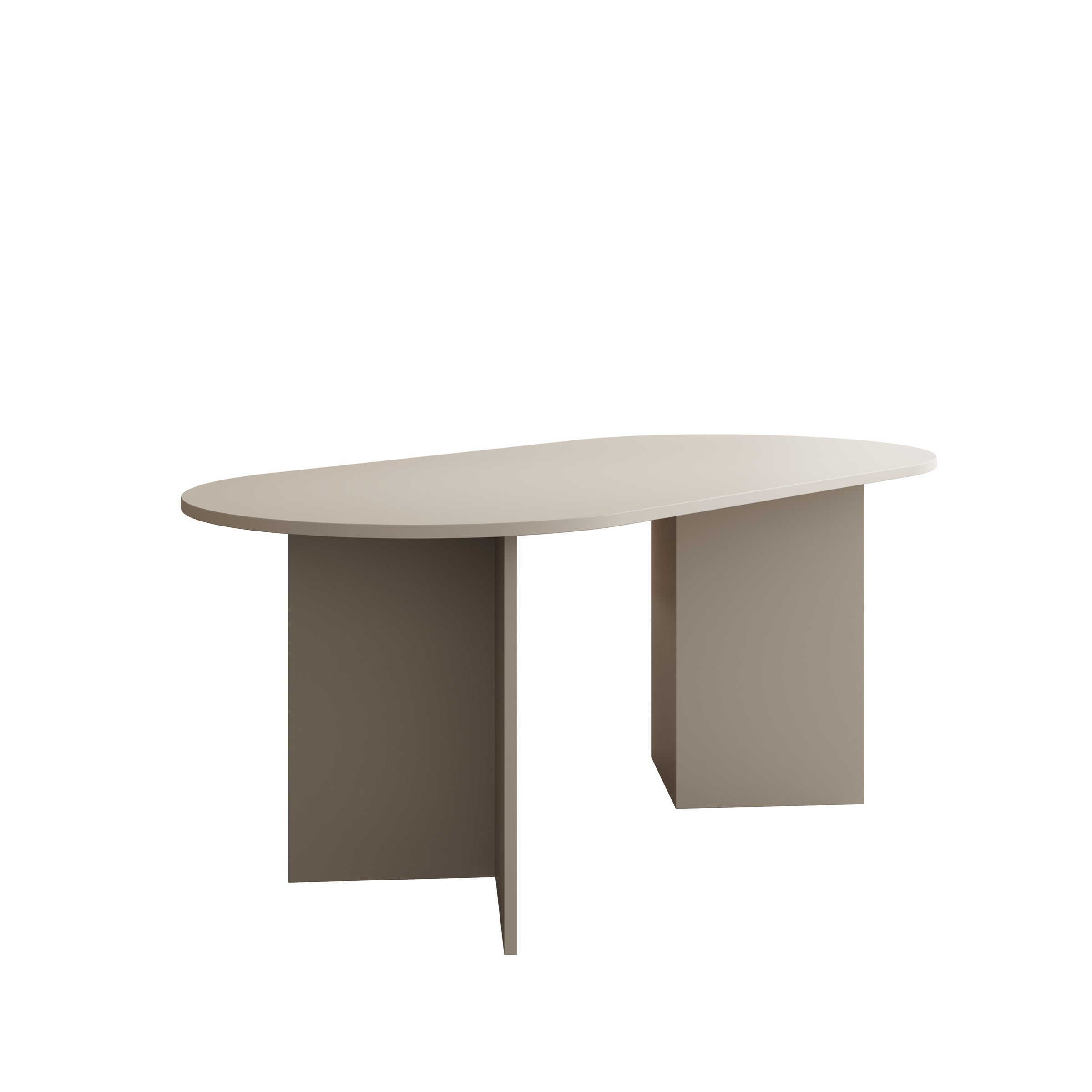 Glenne - Eetkamertafel ovaal - Beige - 185x90x75 cm