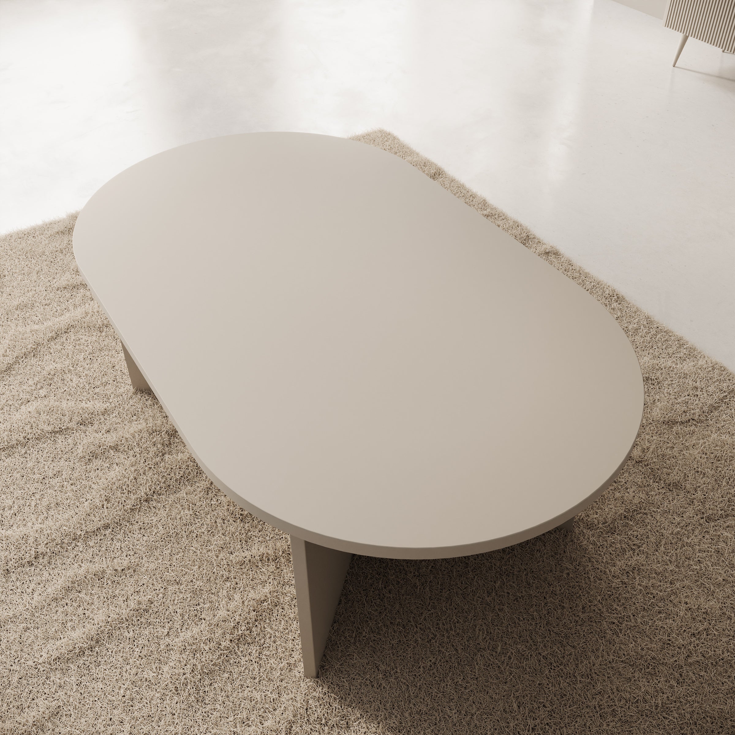 Glenne - Salontafel - Beige - 110x65x42 cm