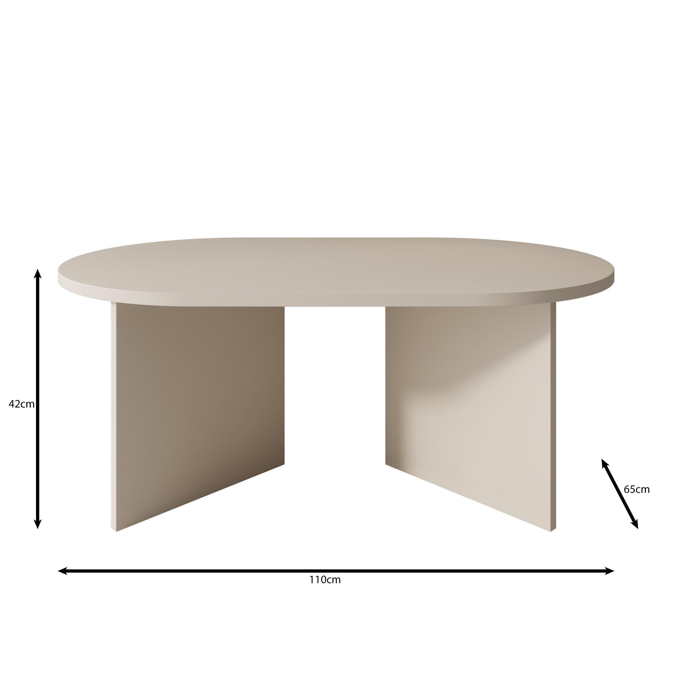 Glenne - Salontafel - Licht eikenpatroon - 110x65x42 cm