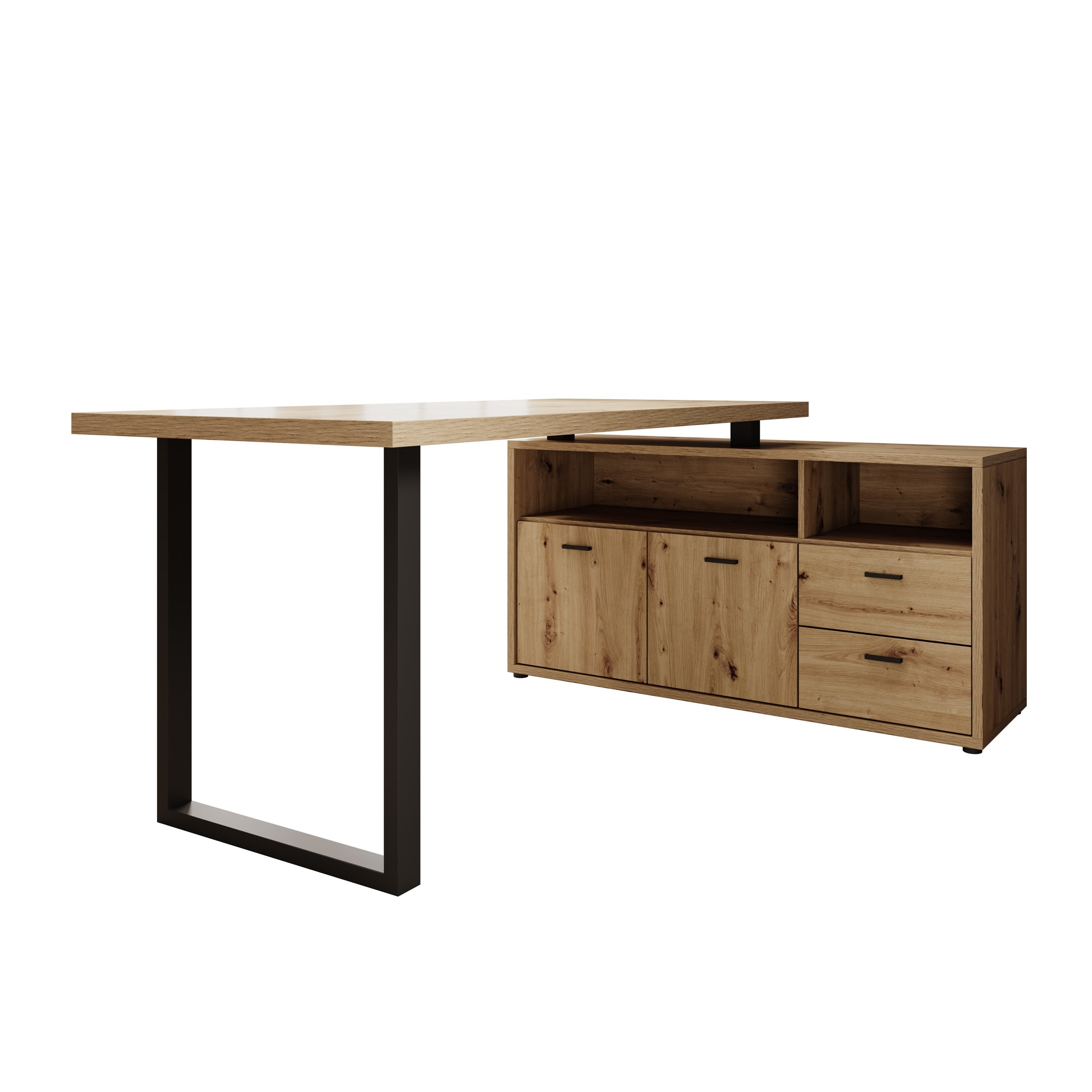 Glymp - Bureau - Eikenpatroon - 181x124x74 cm