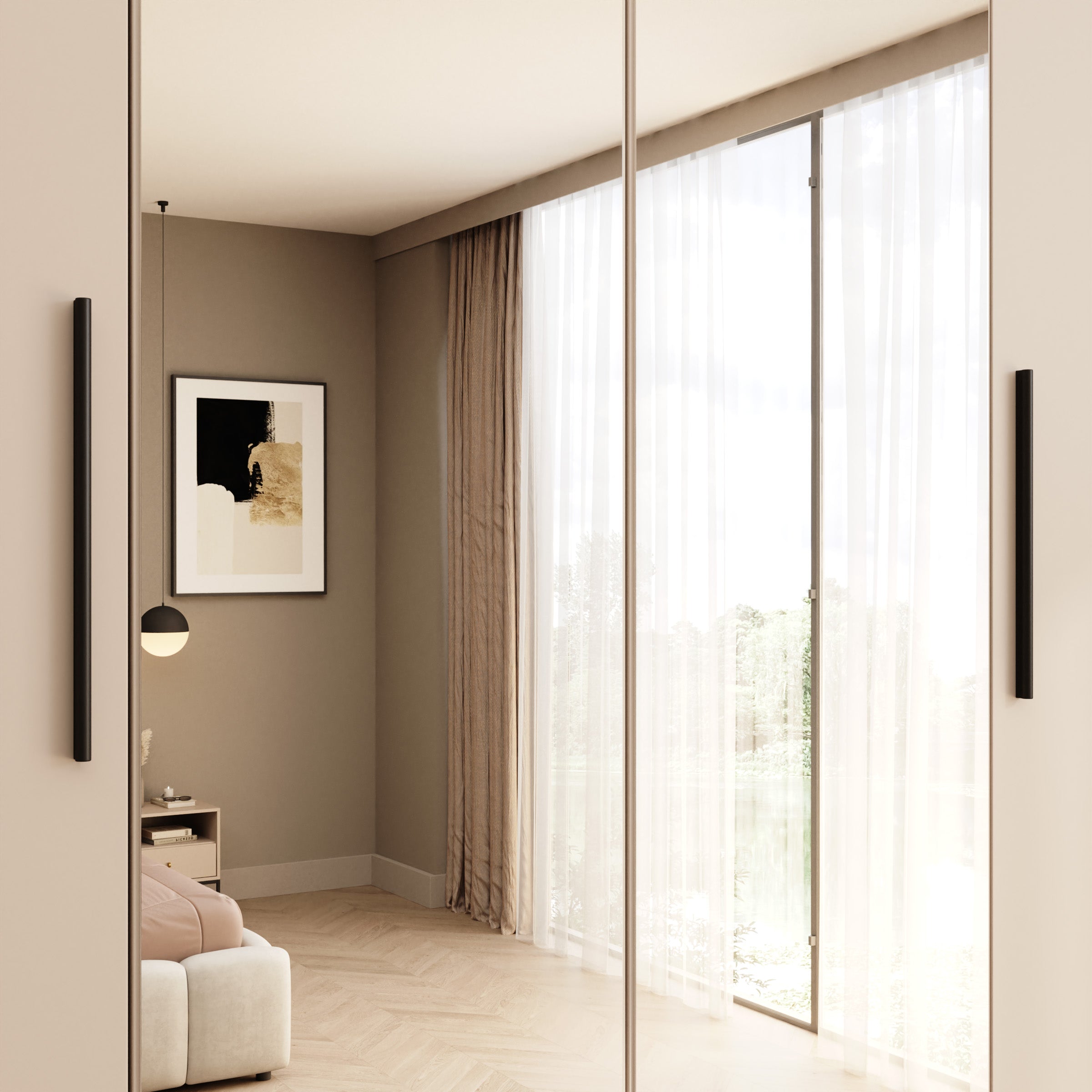 Goto - Kledingkast 4-deurs - Beige - 170x60x225 cm