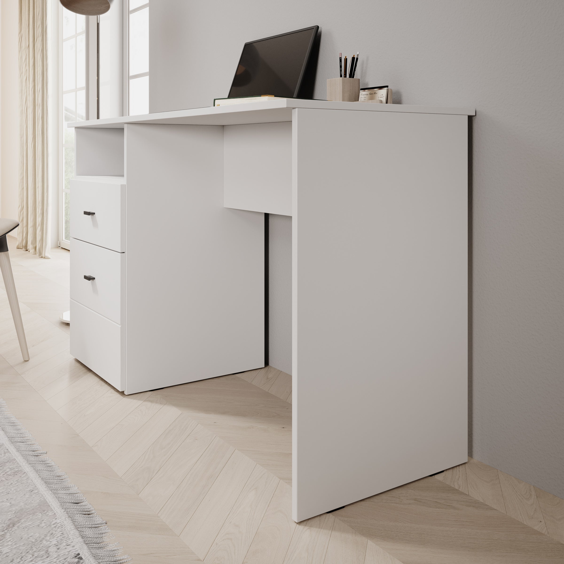 Haroa - Bureau - Wit - 127x51x77 cm