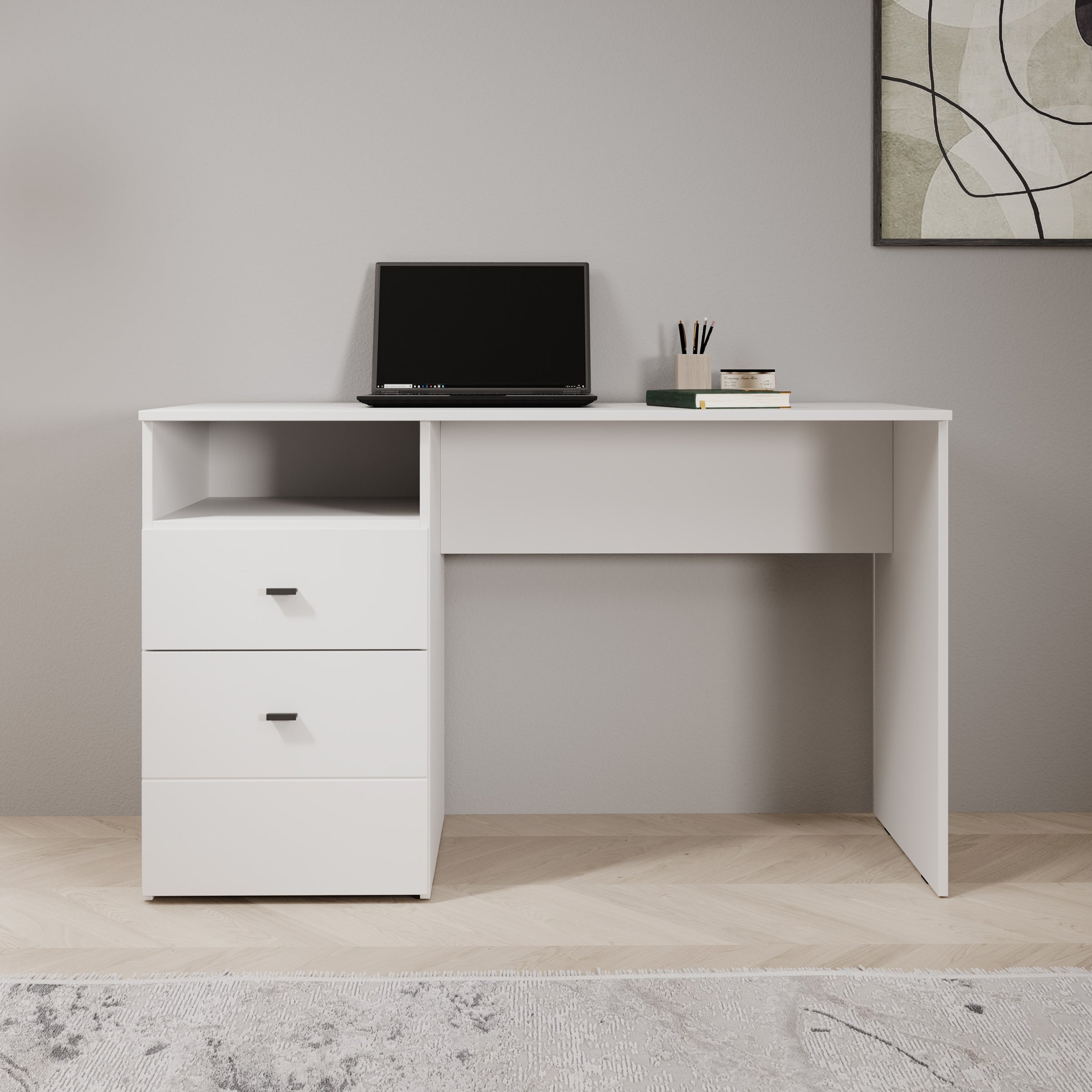 Haroa - Bureau - Wit - 127x51x77 cm
