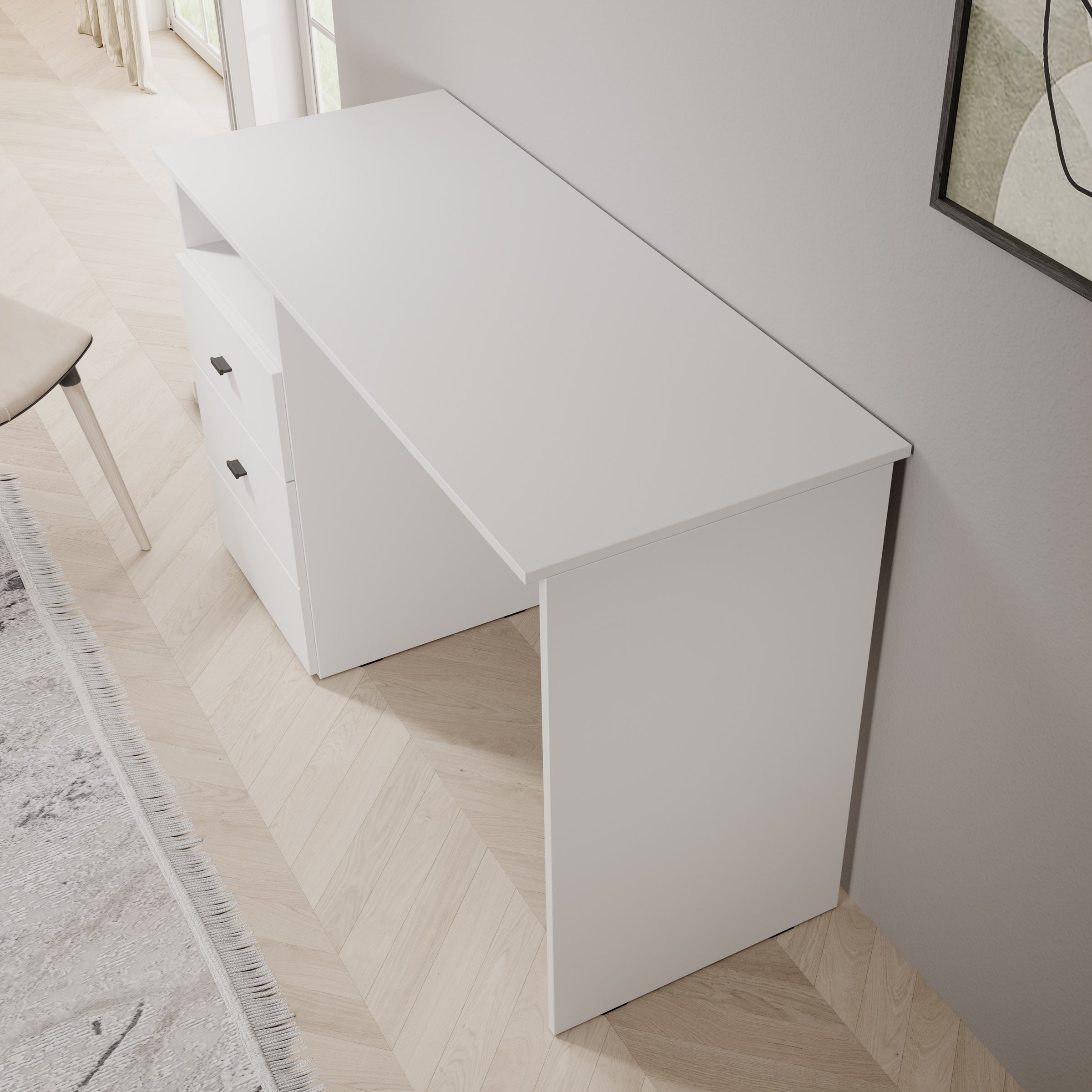 Haroa - Bureau - Wit - 127x51x77 cm