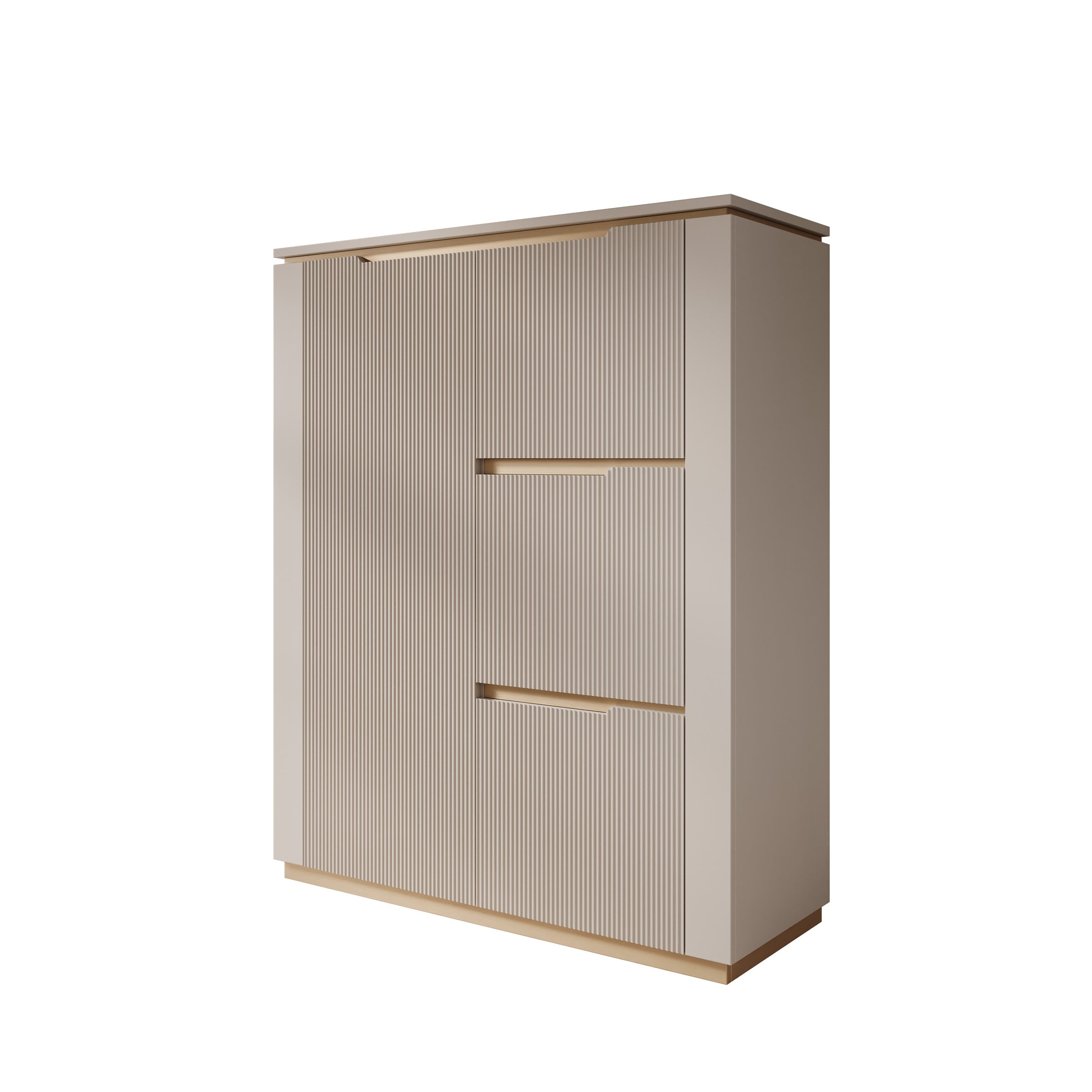 Harper - Dressoir - Beige - 106x40x131 cm
