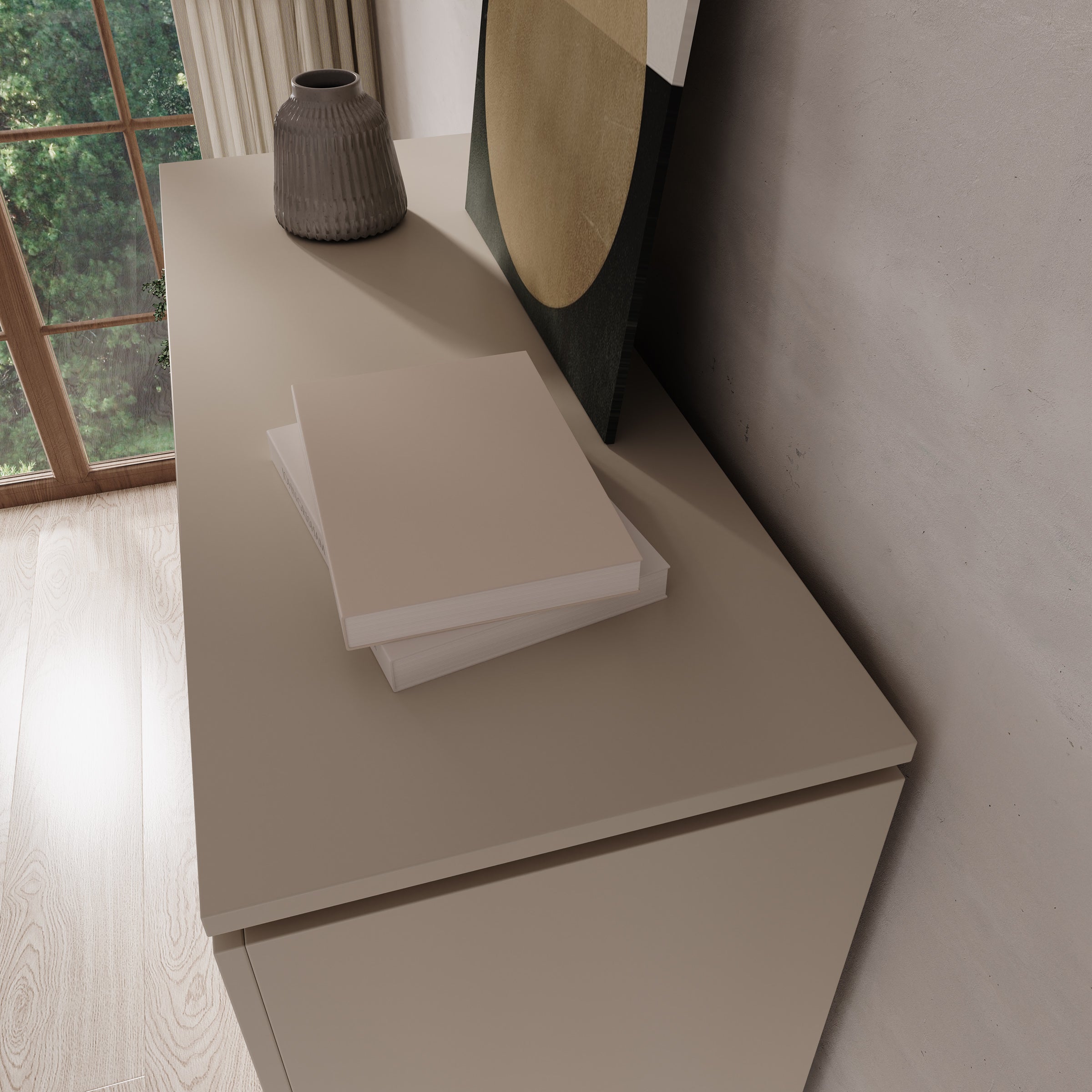 Harper - Dressoir - Beige - 106x40x131 cm