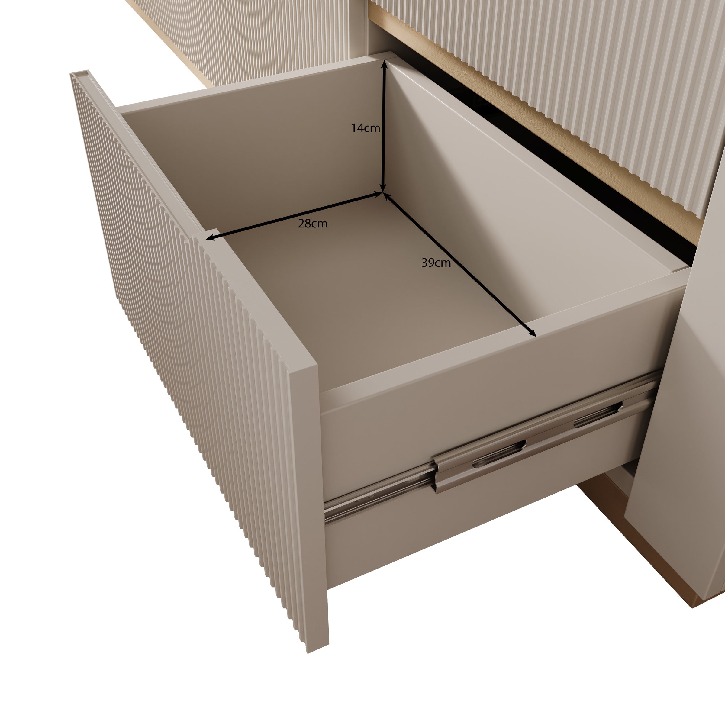 Harper - Dressoir - Beige - 153x40x84 cm