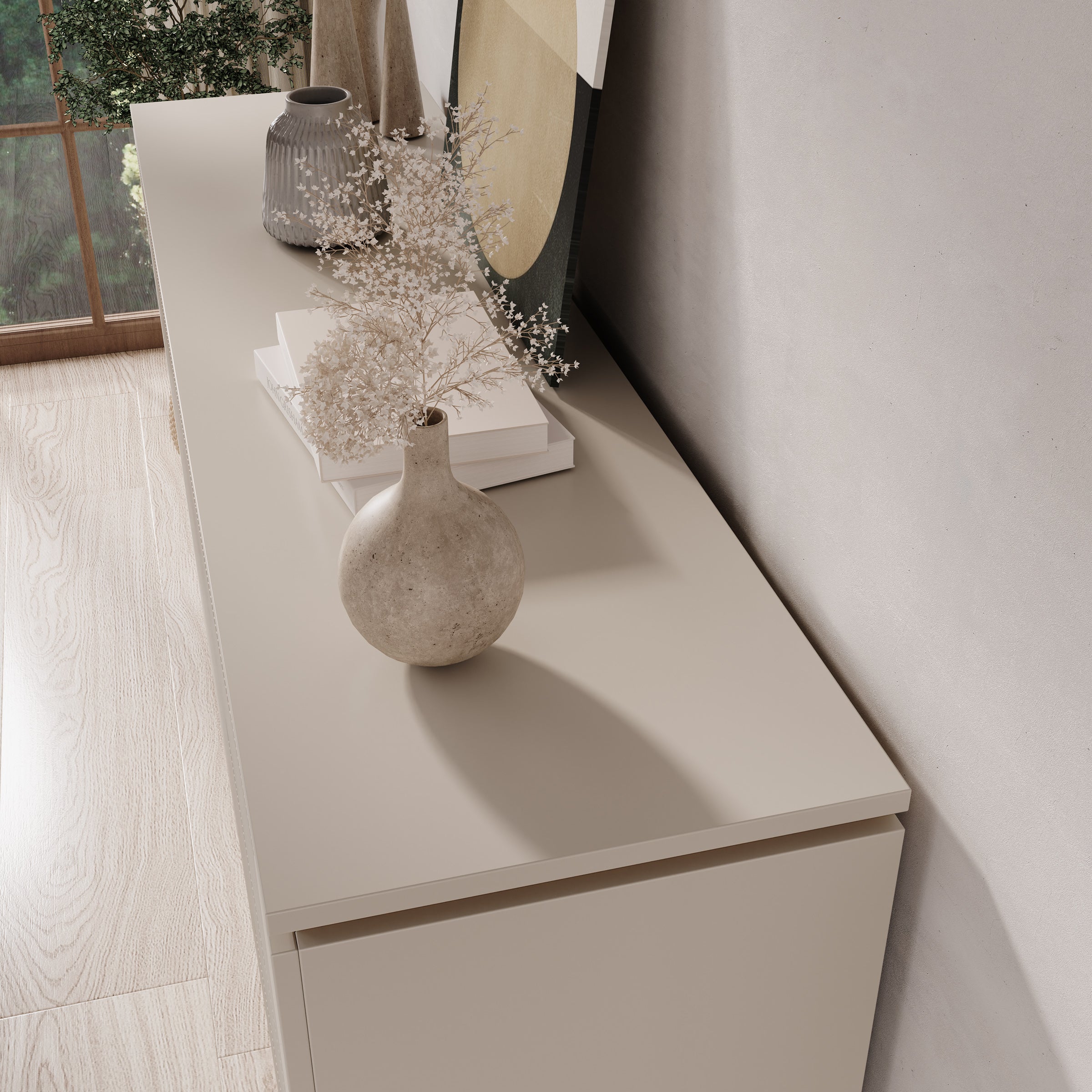 Harper - Dressoir - Beige - 153x40x84 cm
