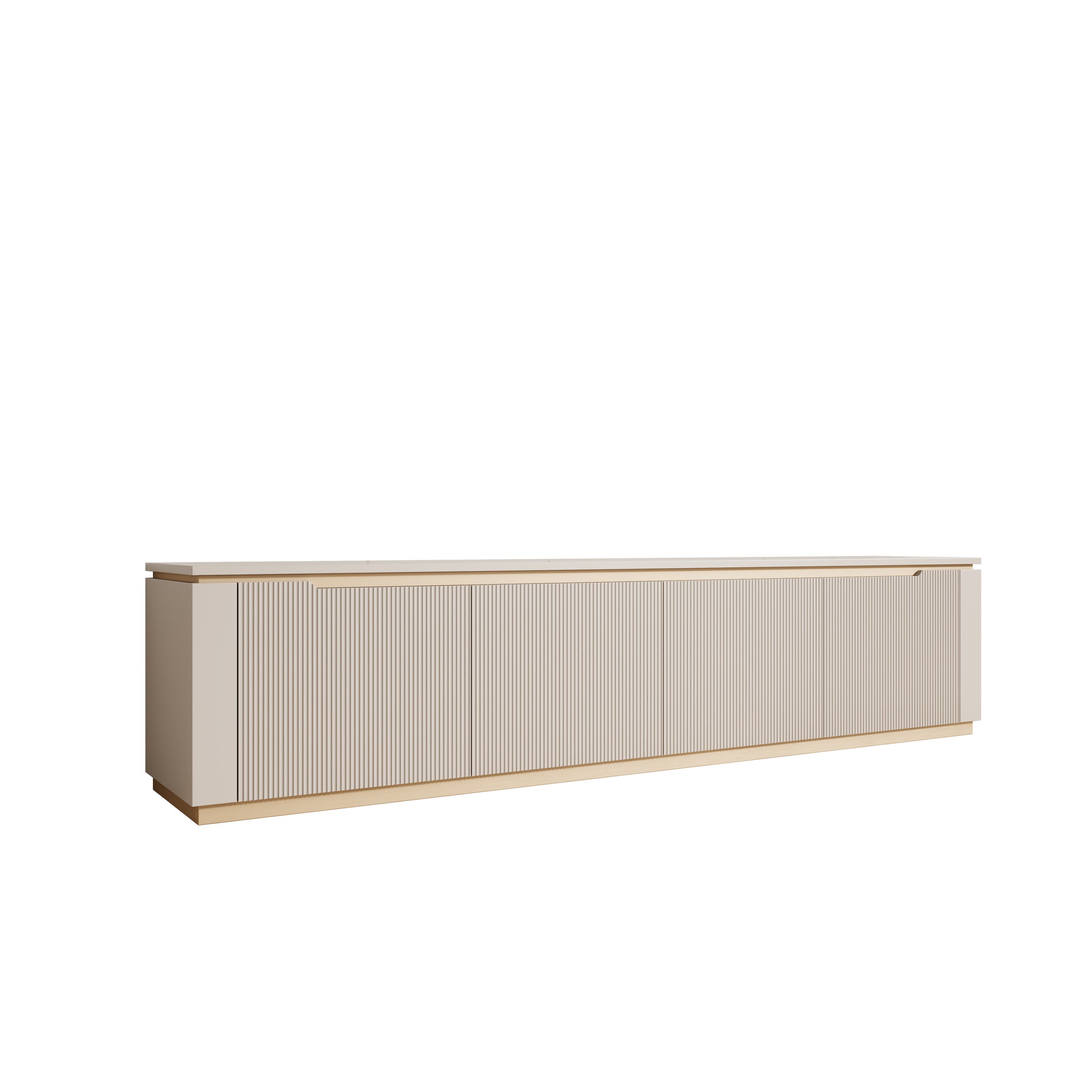 Harper - TV-Meubel - Beige - 219x40x50 cm