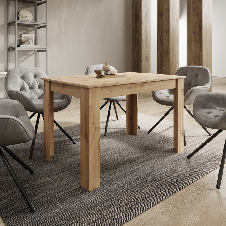 Haverford - Eetkamertafel - Uitschuifbaar - Eikenpatroon - 120x80x76cm