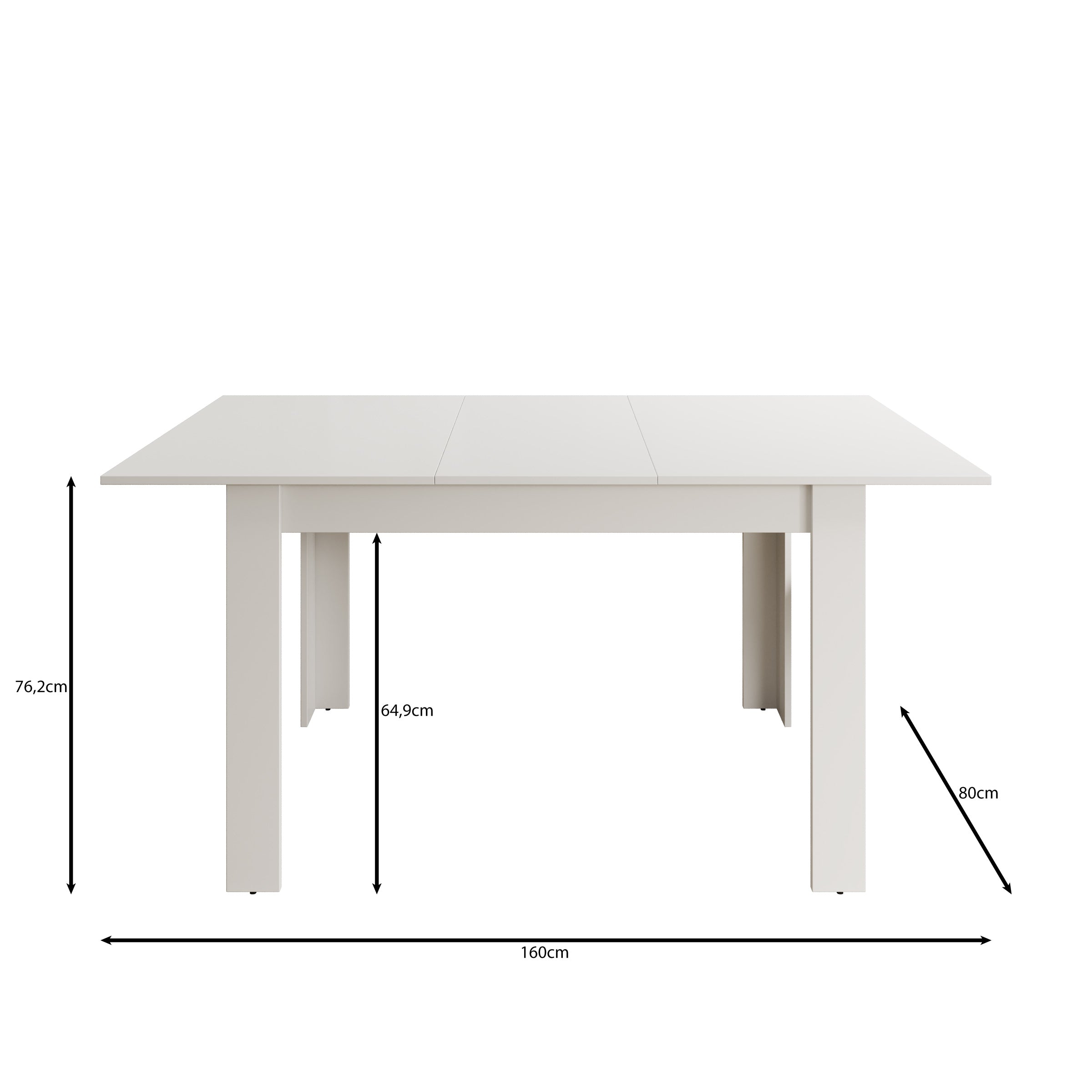 Haverford - Eetkamertafel - Eikenpatroon - 120x80x76cm