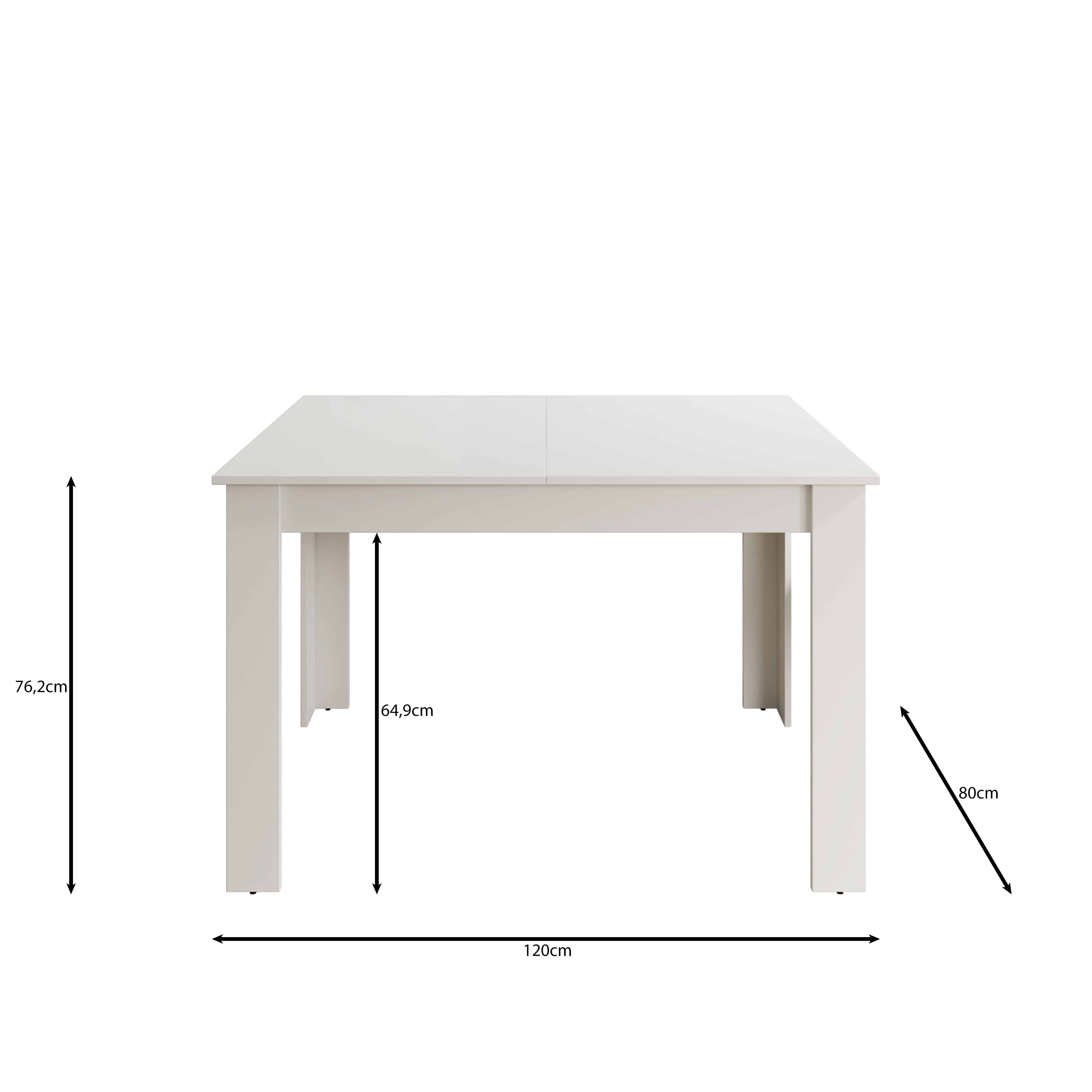 Haverford - Eetkamertafel - Eikenpatroon - 120x80x76cm