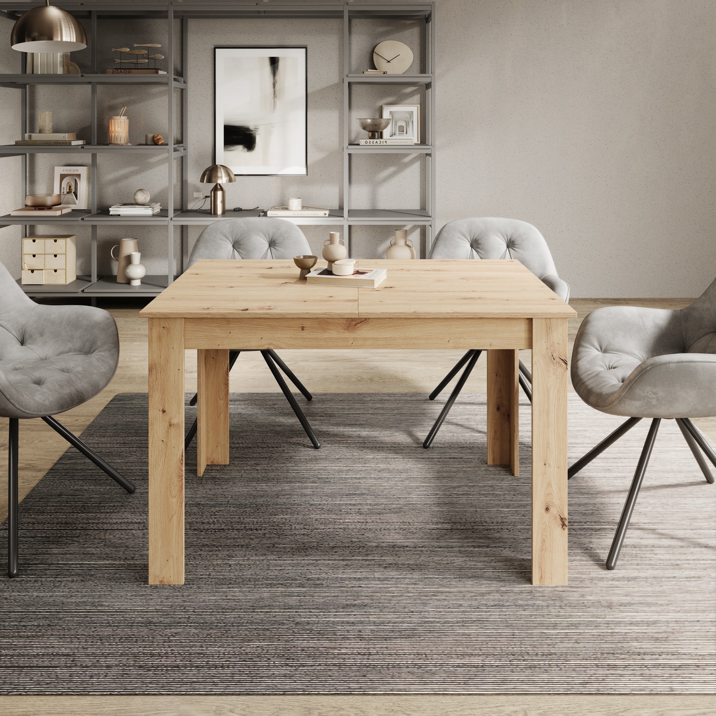 Haverford - Eetkamertafel - Eikenpatroon - 120x80x76cm