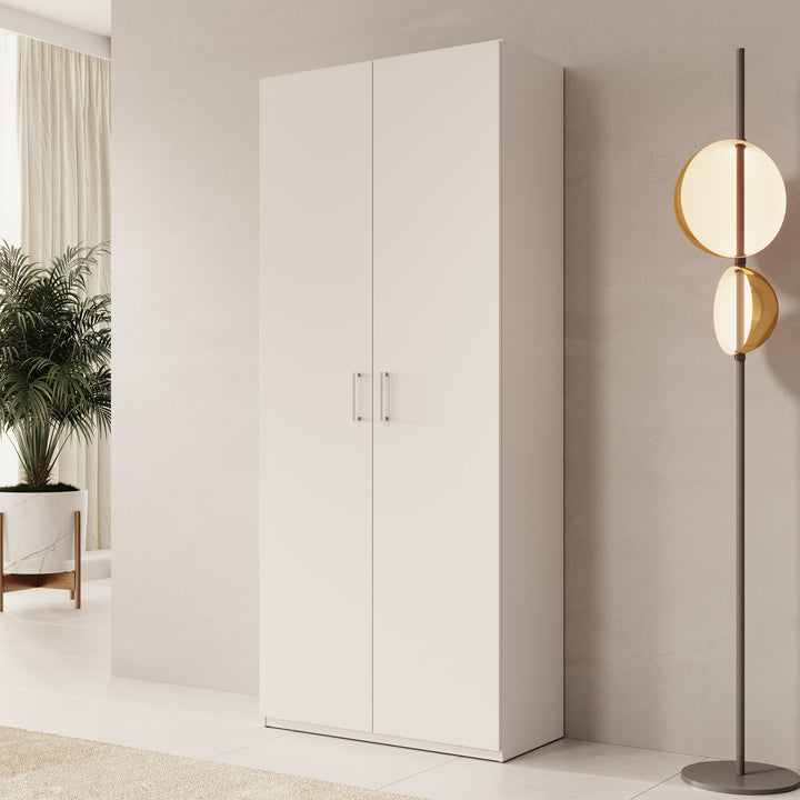 Havron - Kledingkast 2 deurs - Wit - 89x42x211 cm