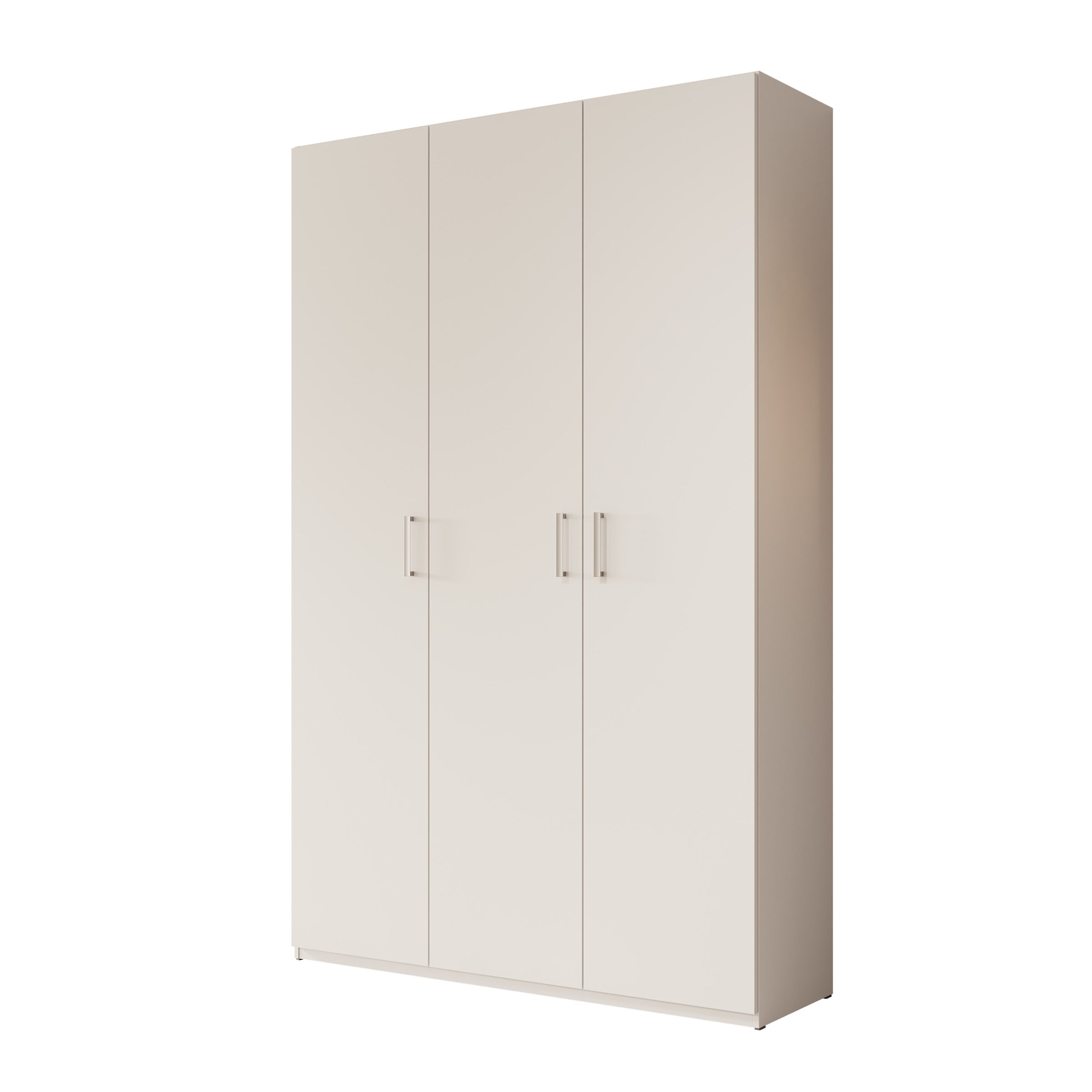 Havron - Kledingkast 3 deurs - Wit - 133x42x211 cm